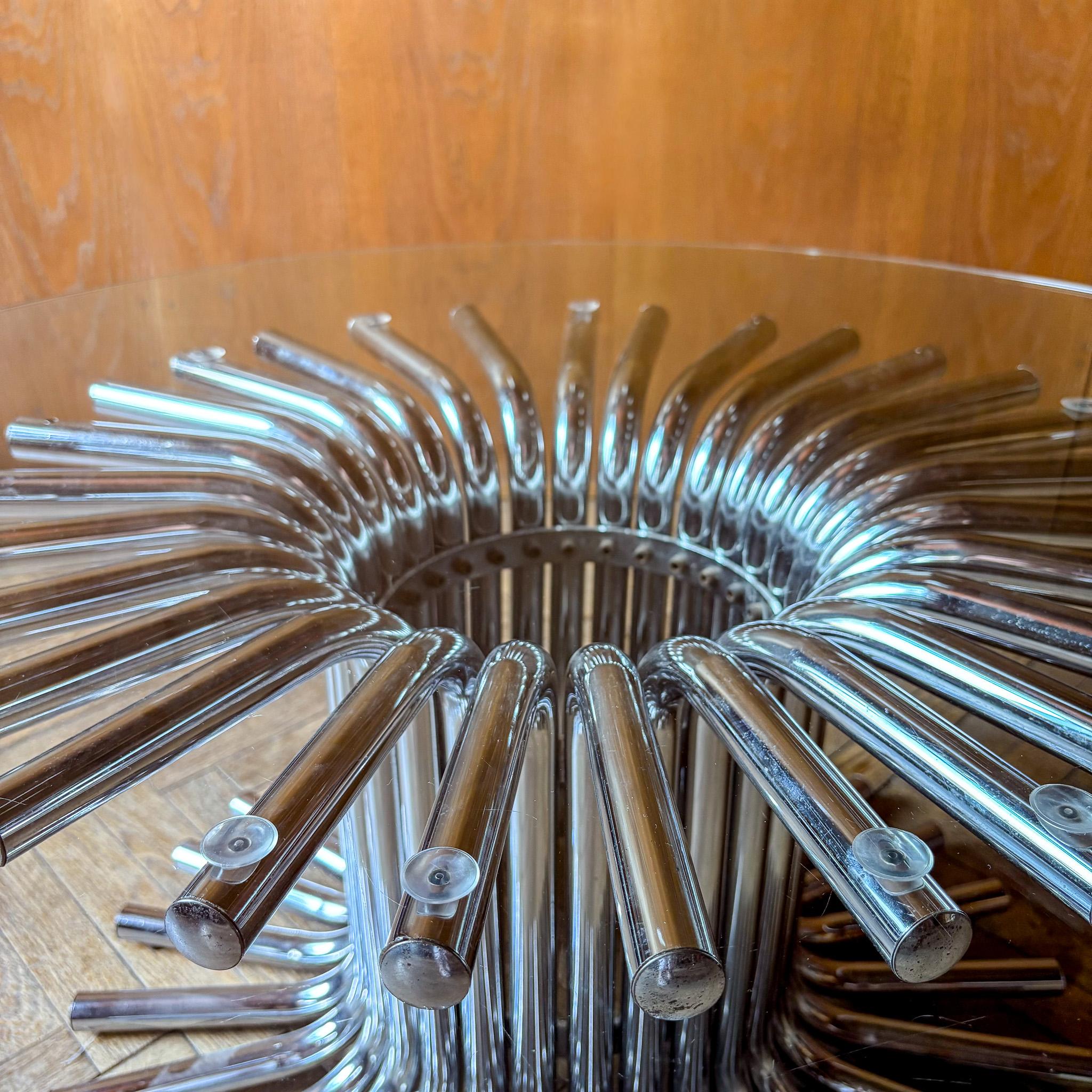 Mid-Century Modern Chrome Glass Coffee Table, Italy 1970s 5
