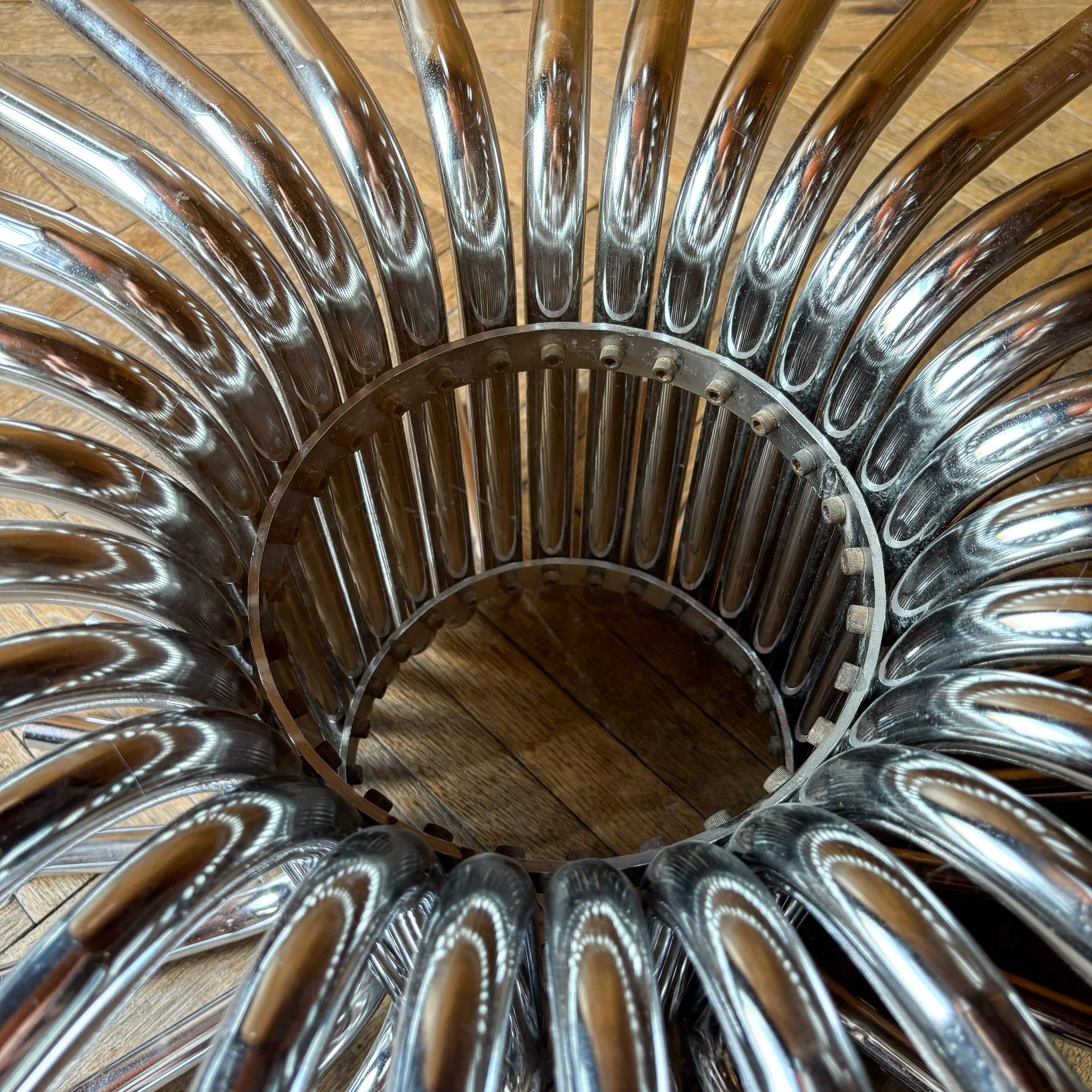 Mid-Century Modern Chrome Glass Coffee Table, Italy 1970s 6
