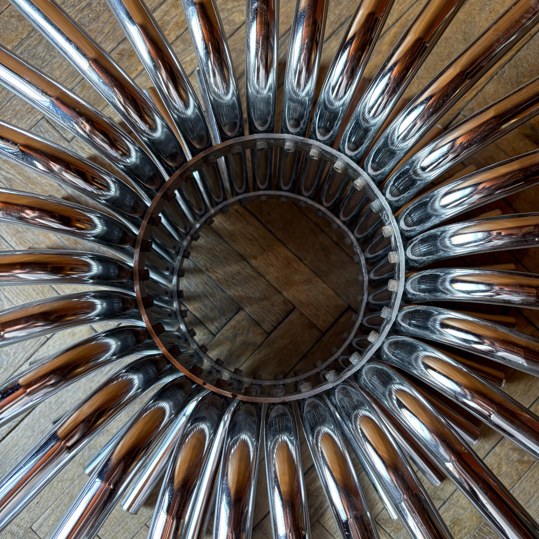 Mid-Century Modern Chrome Glass Coffee Table, Italy 1970s 7