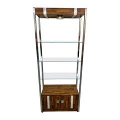 Mid-Century Modern Chrome 
Glass Etagere