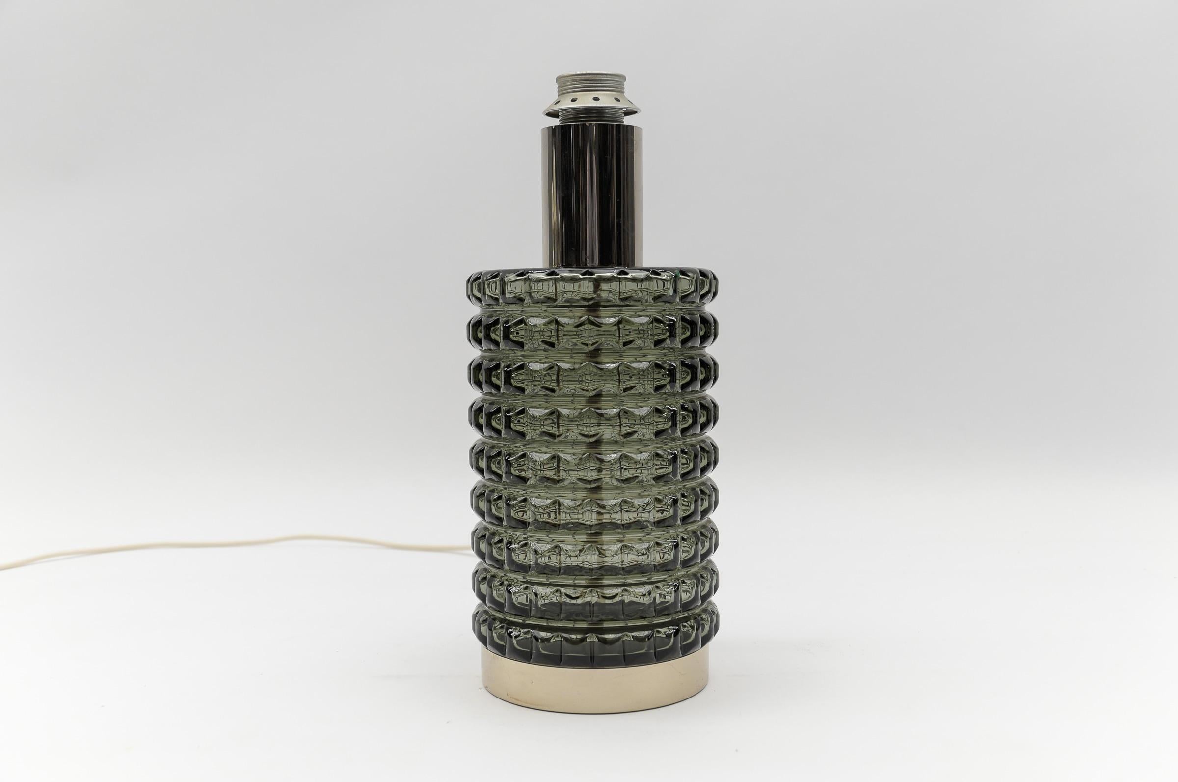 Mid-Century Modern Mid Century Modern Chrome & Glass Table Lamp Base, 1960s