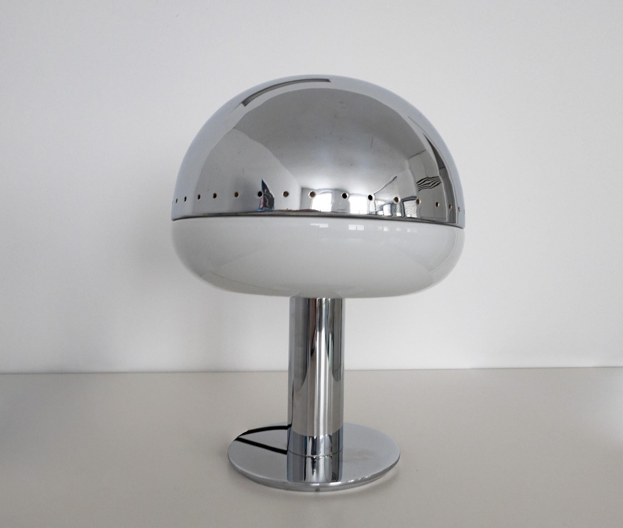 Mid-Century Modern Chrome Glass Table Lamp by Goffredo Reggiani, Italy 1970s 7