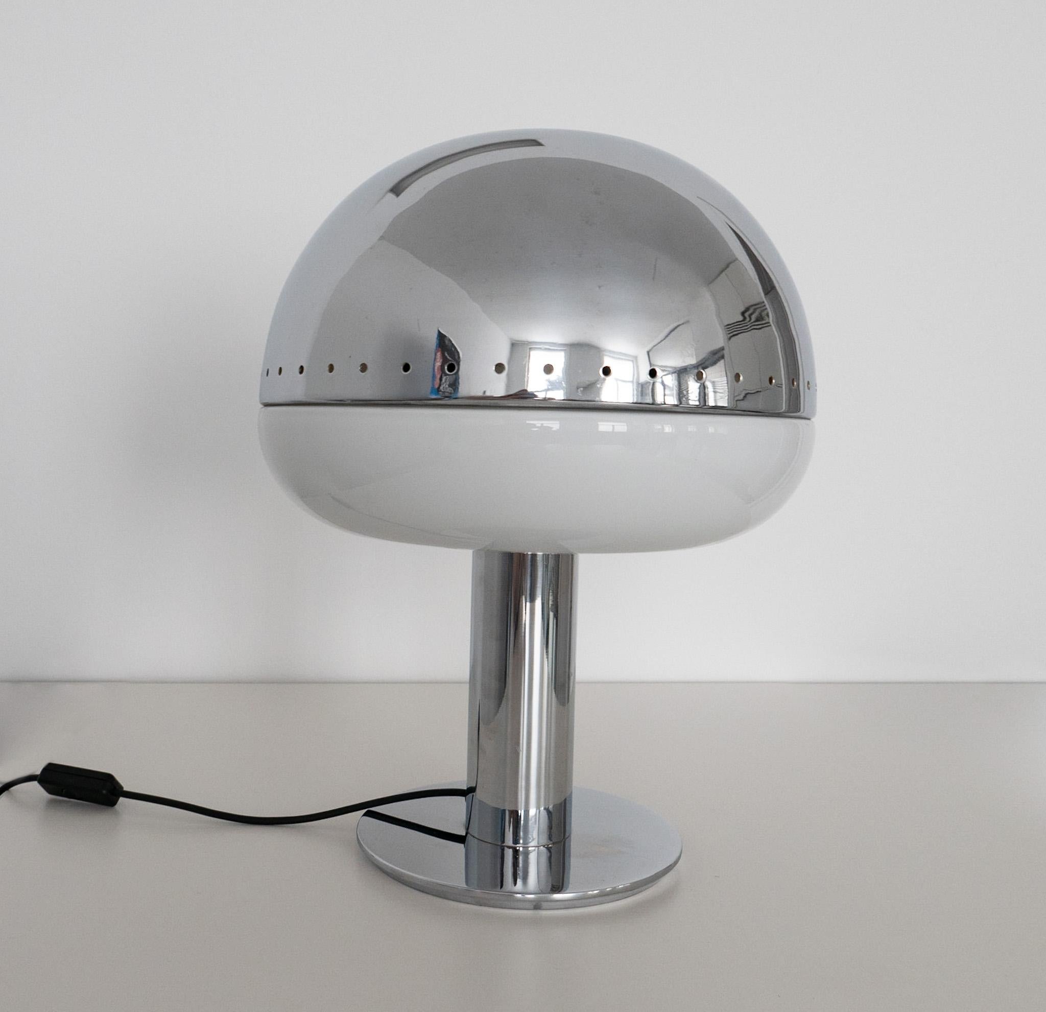 Mid-Century Modern Chrome Glass Table Lamp by Goffredo Reggiani, Italy 1970s 6