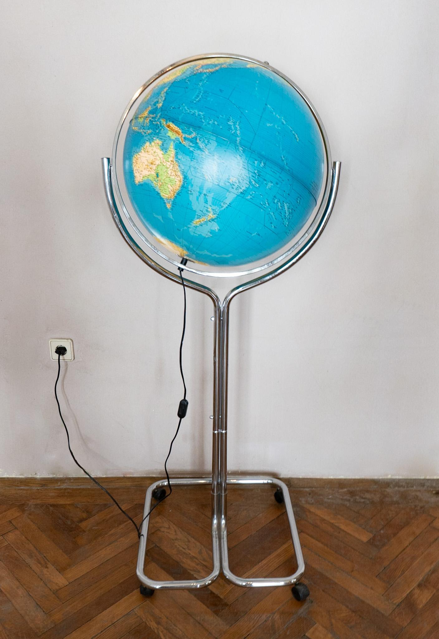 world globe floor lamp