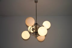 Mid-Century Modern Chrom Kaiser 6-Arm Space Age-Kronleuchter, Deutschland, 1960er Jahre