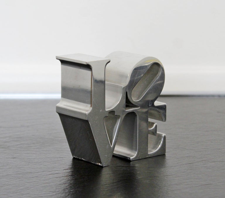 Mid-Century Modern Chrome Love Paperweight Table Sculpture by Robert ...