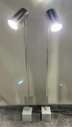 Mid-Century Modern Chrome & Marble Base in the Manner of George Kovacs
