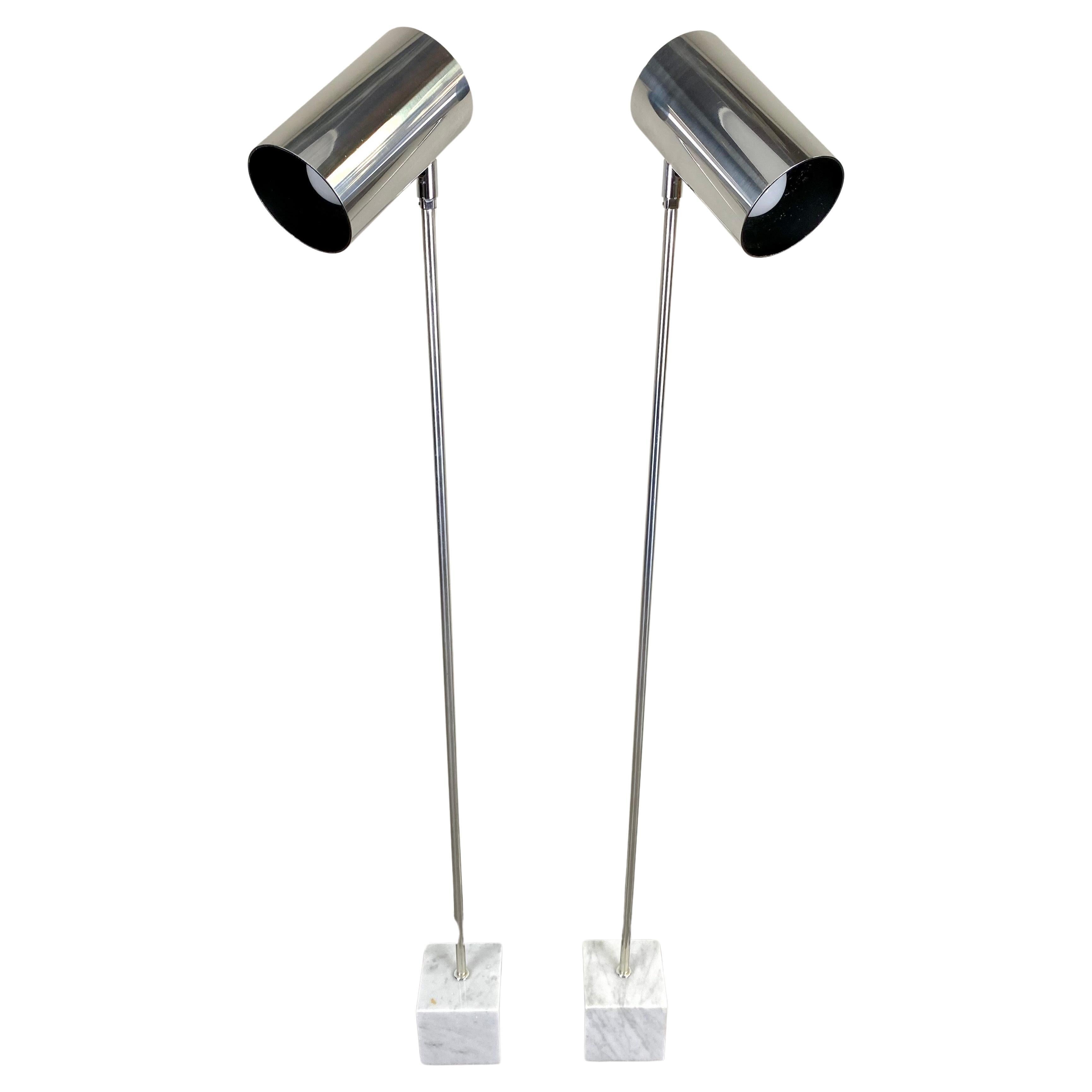 Base en chrome et marbre mi-siècle moderne à la manière de George Kovacs en vente