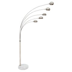 Mid-Century Modern Chrome & Marble Floor Lamp by Christian Koban, 1970