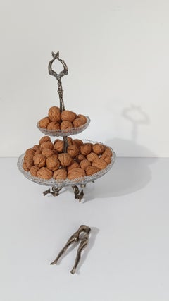 Mid-century Modern Chrome Metal Nutcracker in the Shape of a Woman's Legs, 70s