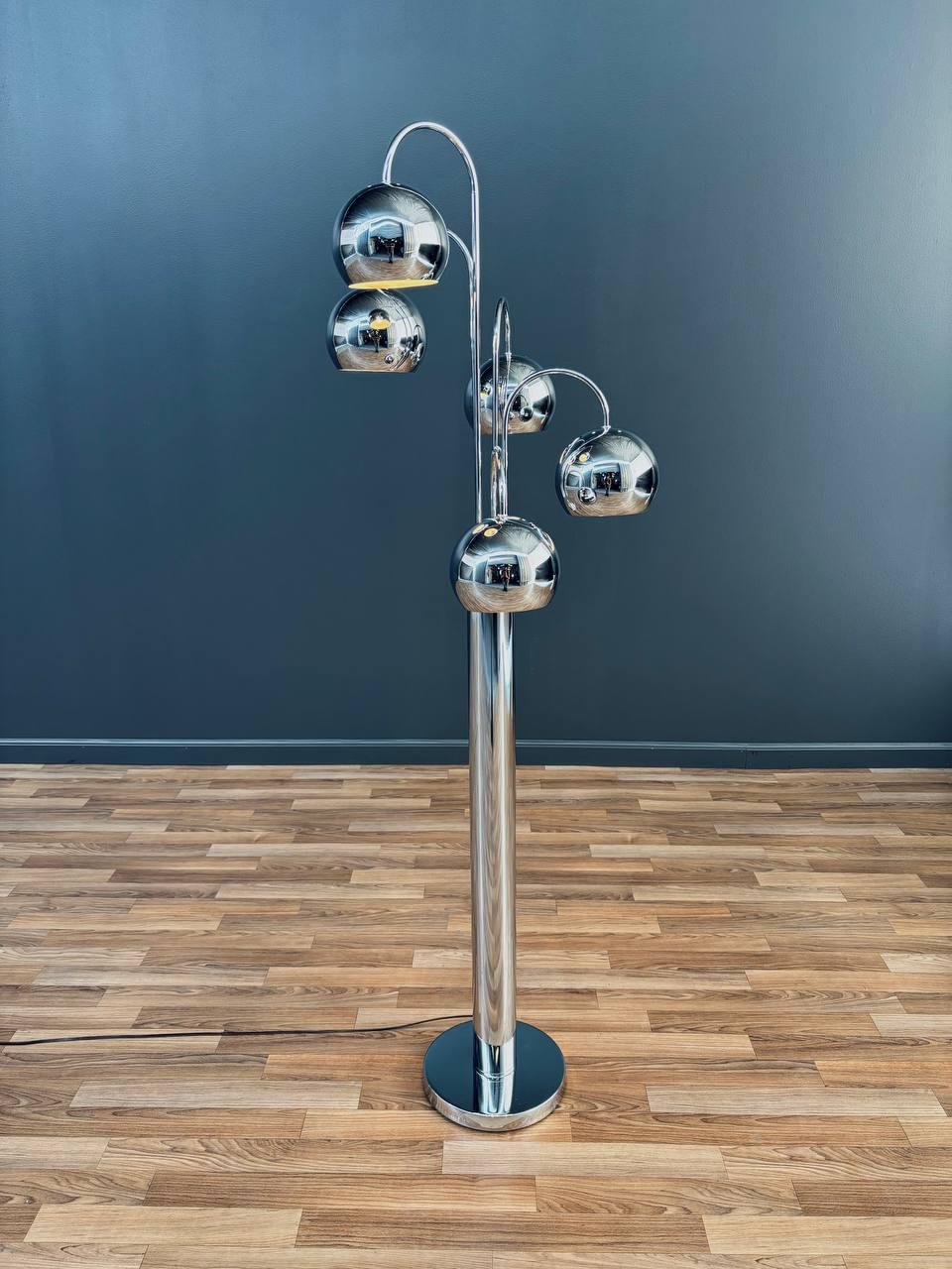 Newly Rewired, Chrome Shows Patina and Some Pitting On Column
