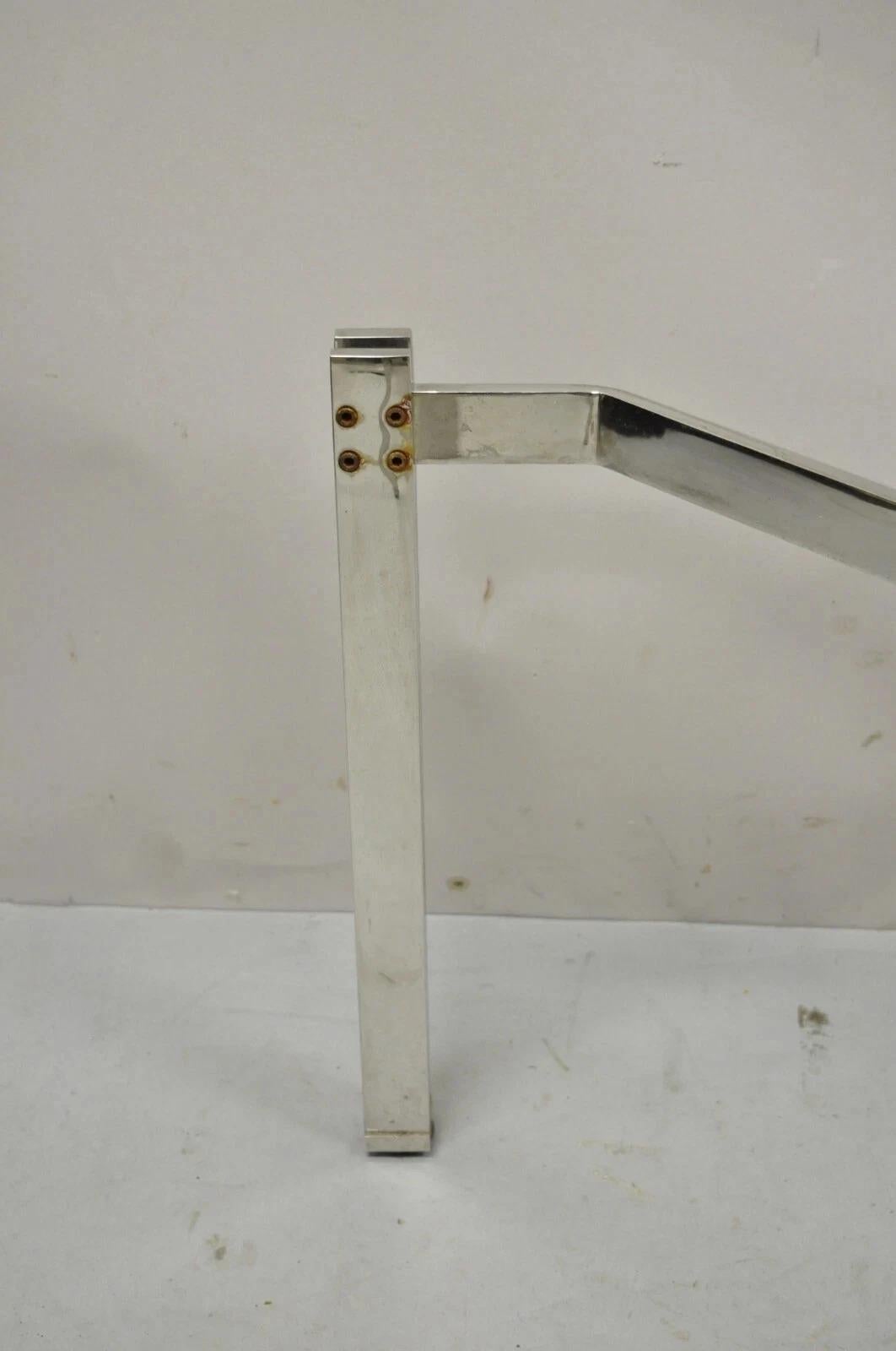 Mid Century Modern Chrome Metal X-frame Baughman Style Coffee Table Base For Sale 1