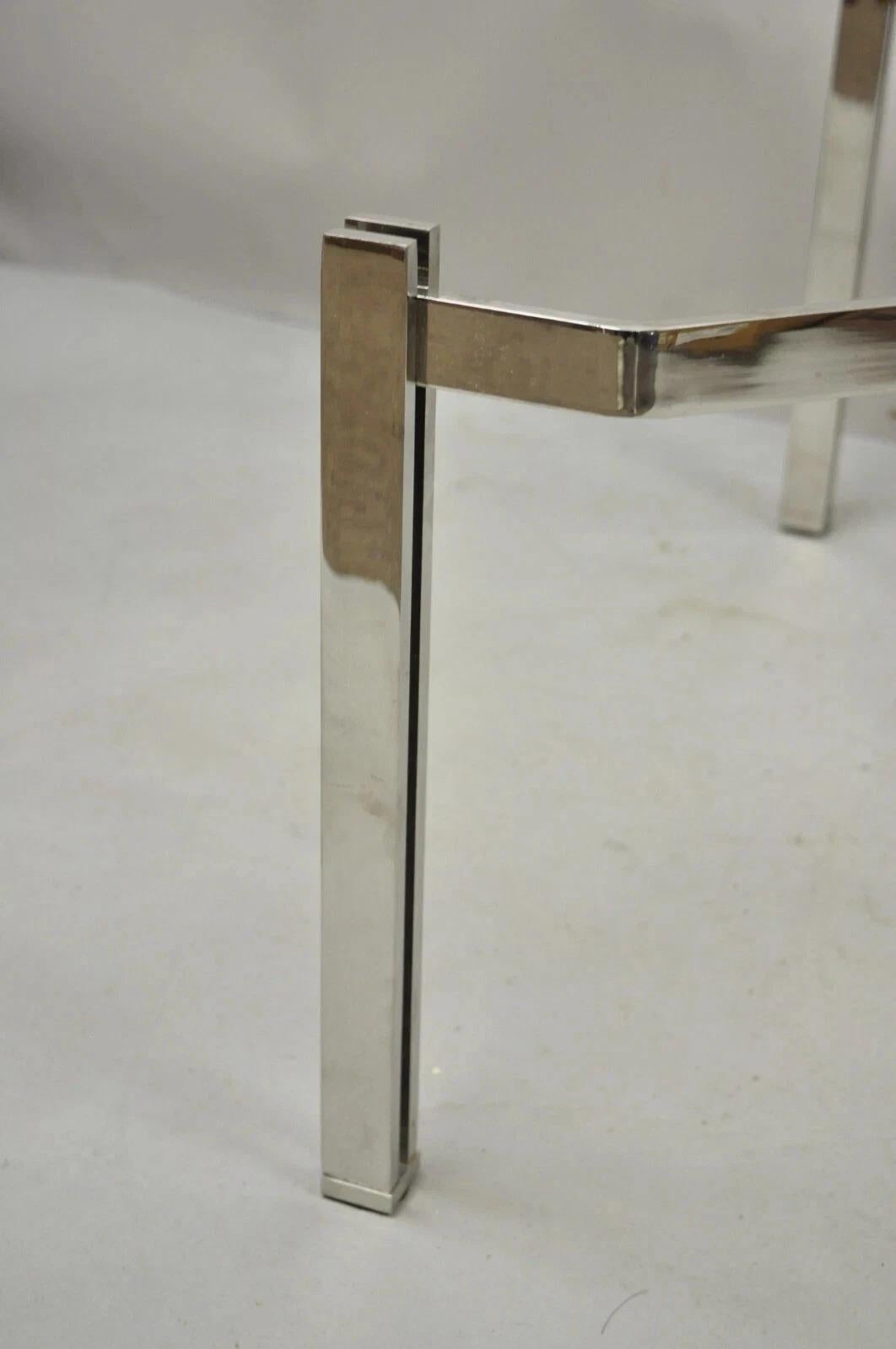 Mid Century Modern Chrome Metal X-frame Baughman Style Coffee Table Base For Sale 2
