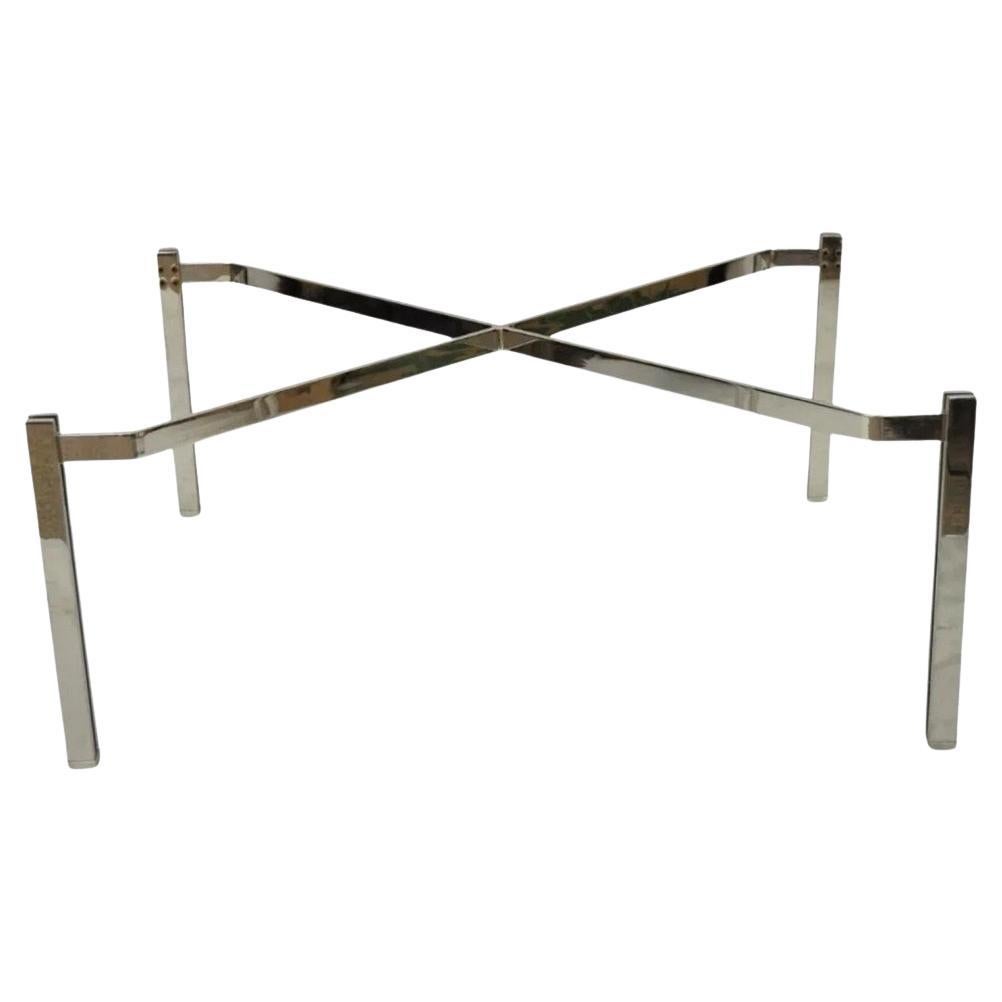 Mid Century Modern Chrome Metal X-frame Baughman Style Coffee Table Base For Sale
