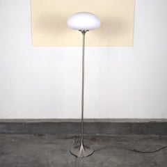 Mid Century Modern Chrome Mushroom Floor Lamp by Laurel Lamp Co., c1960s
