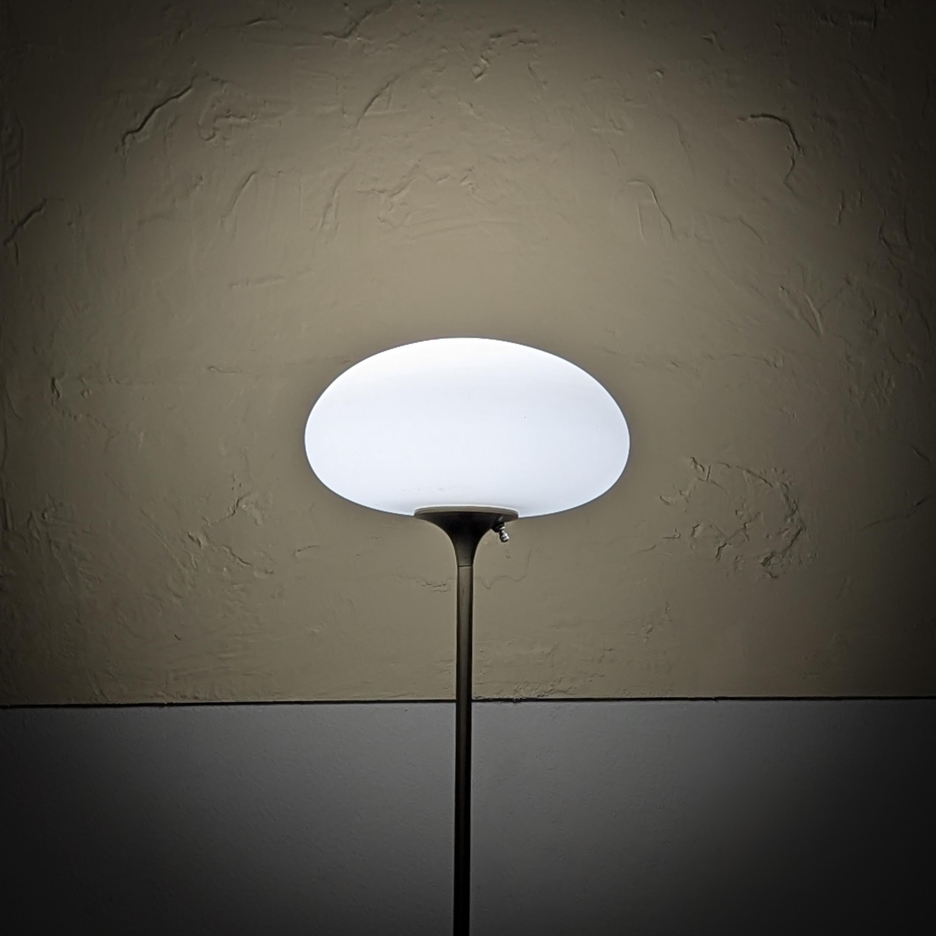 Mid Century Modern Chrome Mushroom Floor Lamp by Laurel Lamp Co., c1960s 1