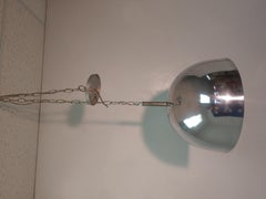 Mid-Century Modern Chrome Pendant Lamp, circa 1968