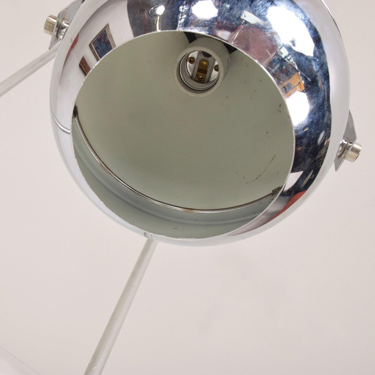 Mid-Century Modern Chrome-Plated Pendant Light Chandelier 2