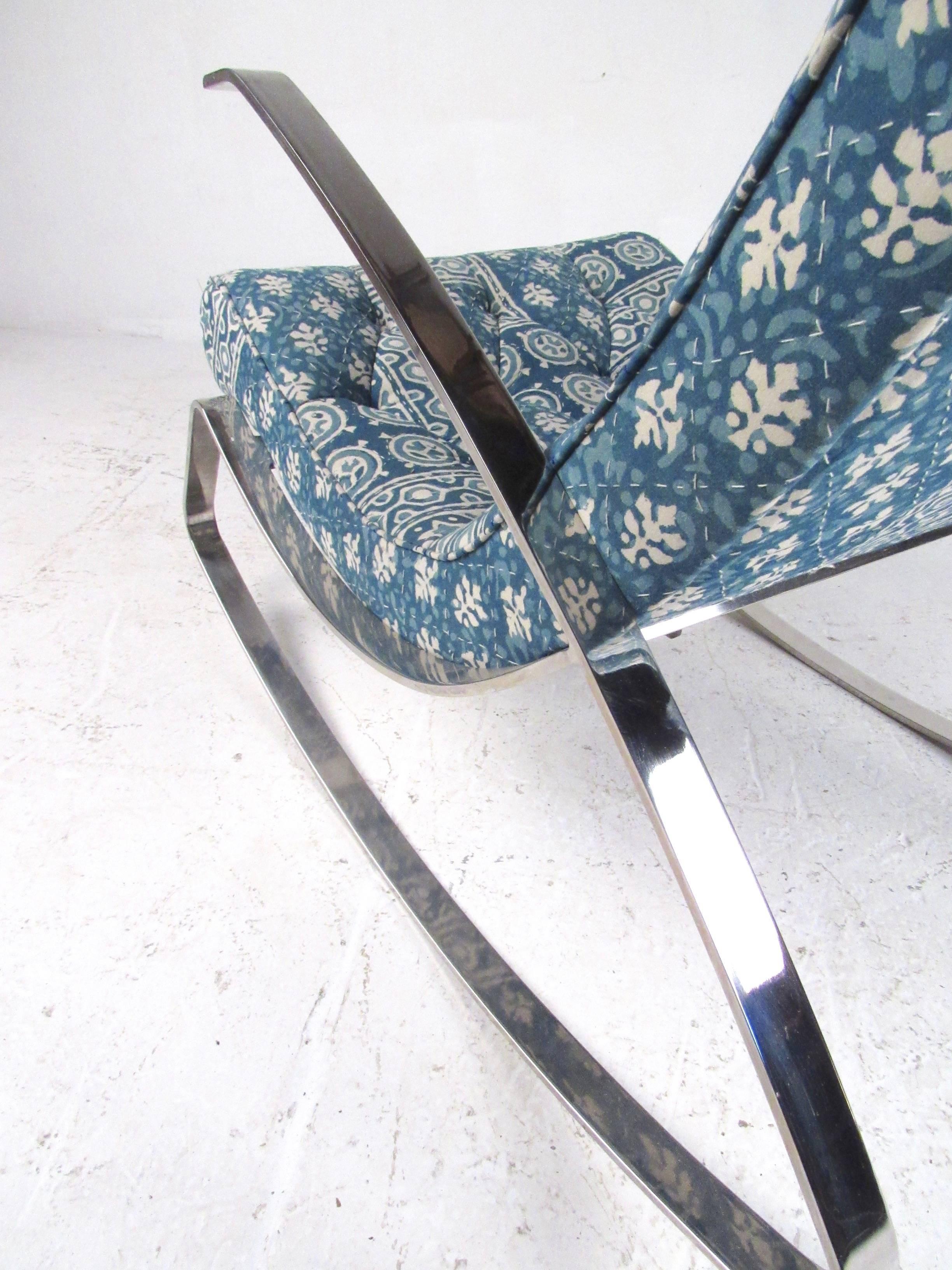 Mid-Century Modern Chrome Rocking Chair 2