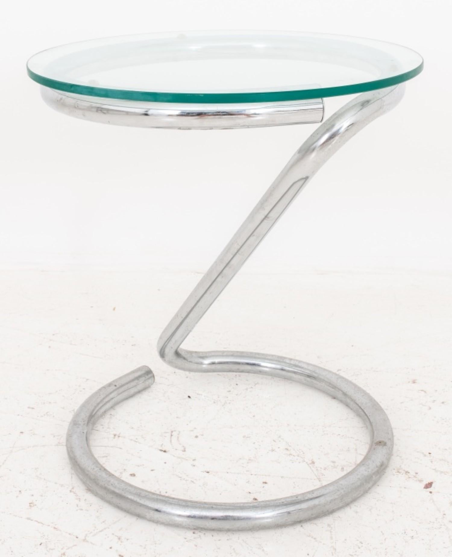 20th Century Mid-Century Modern Chrome Side Table For Sale