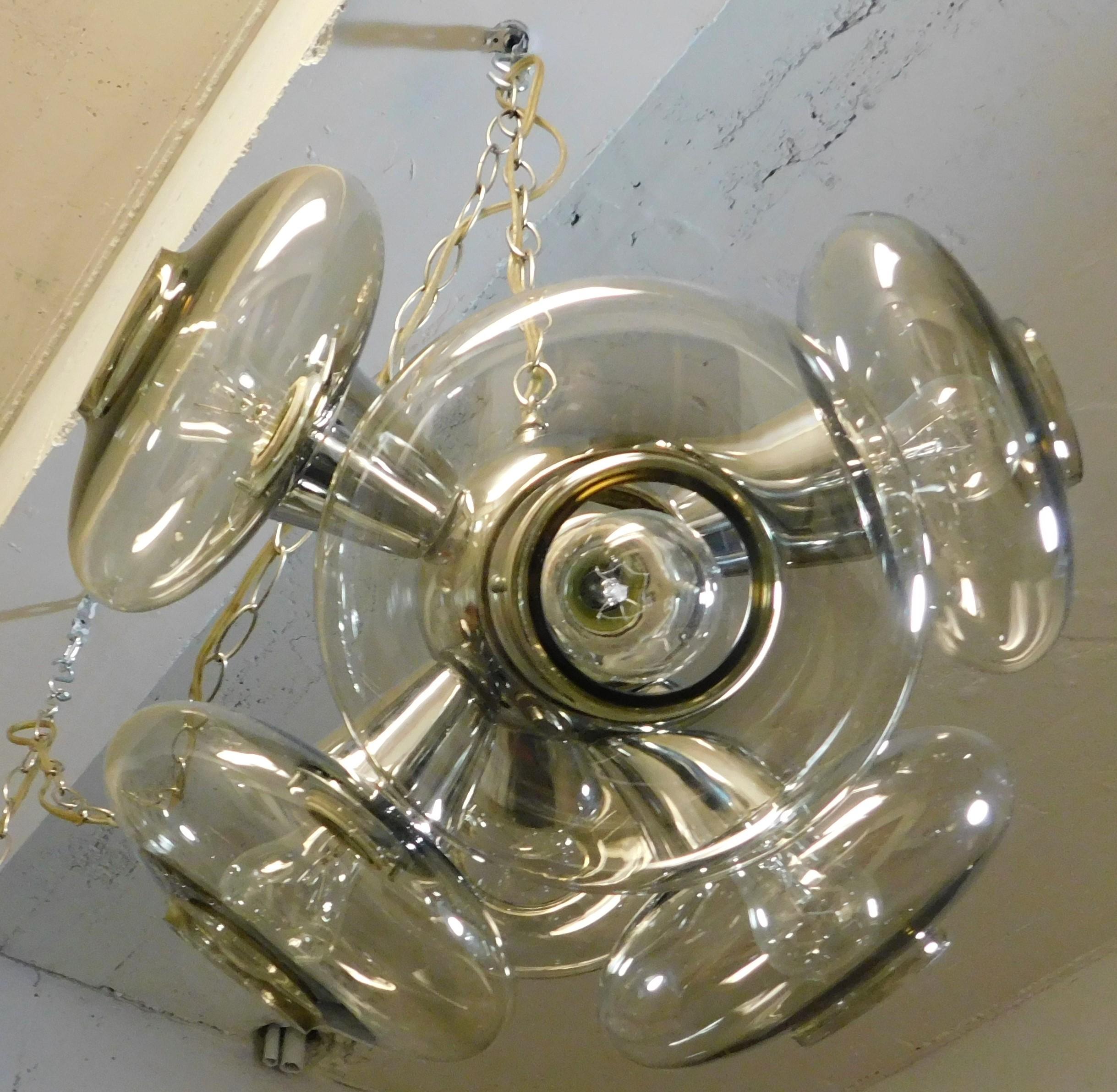 Mid-Century Modern Chrome Sputnik Ceiling Light Chandelier, 1960s 5