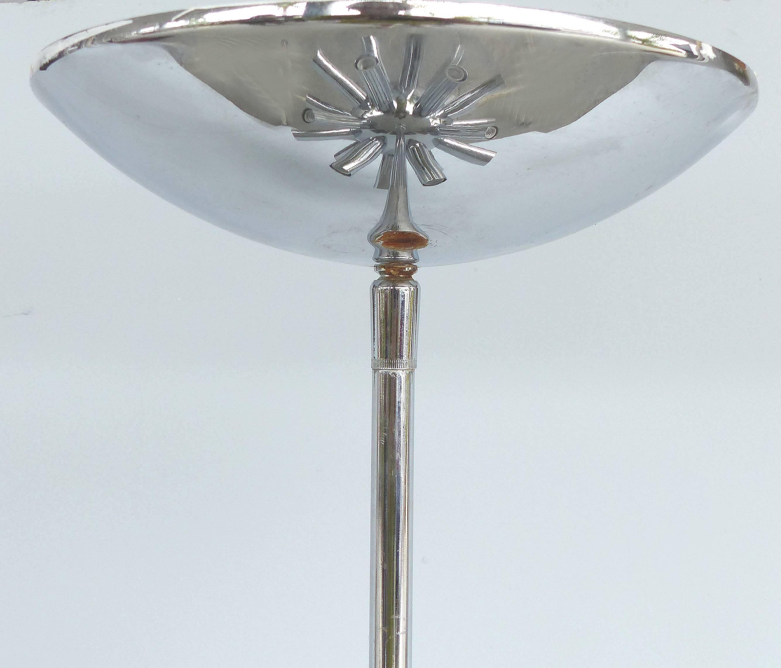 20ième siècle Lustre Spoutnik chromé mi-siècle moderne