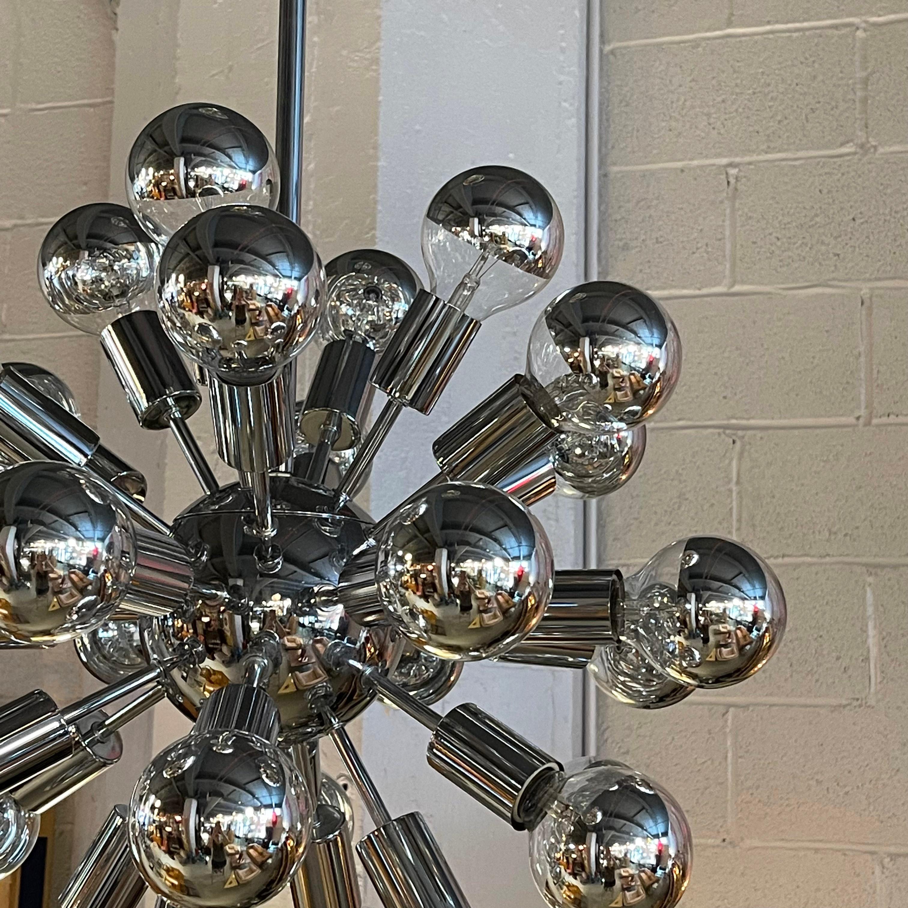 Mid-Century Modern Chrome Sputnik Chandelier For Sale 1