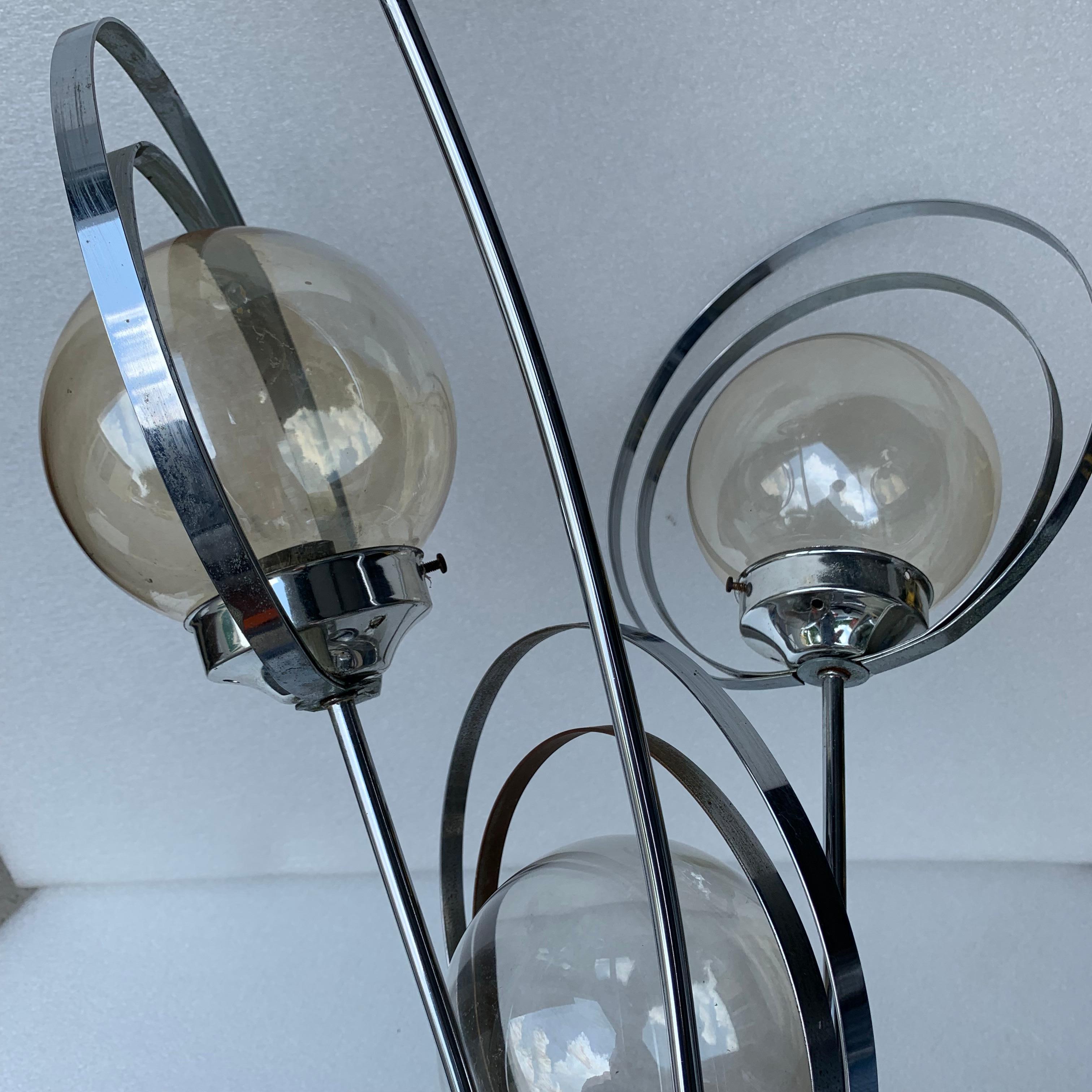Mid-Century Modern Chrome Sputnik Floor Lamp 6