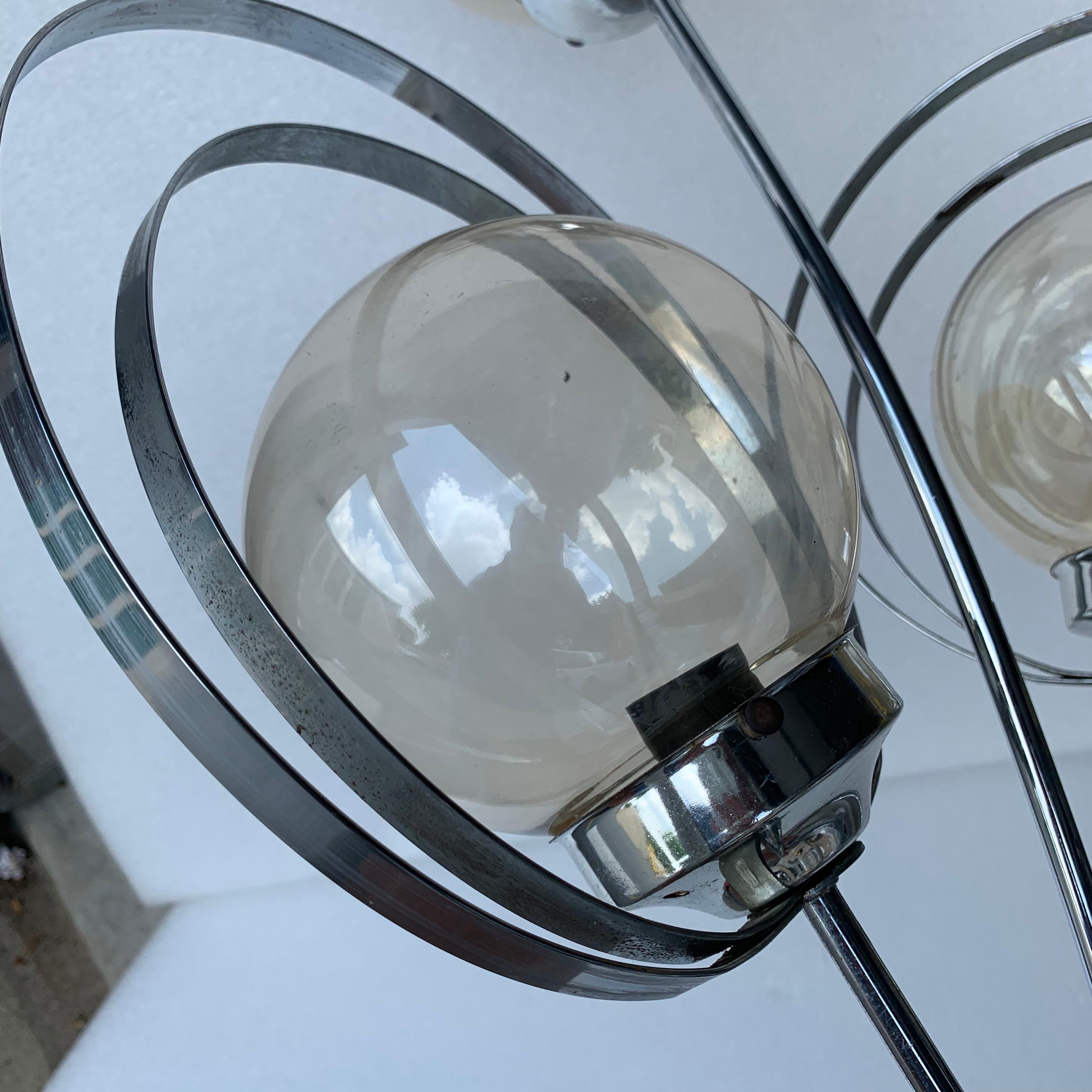 Mid-Century Modern Chrome Sputnik Floor Lamp 10