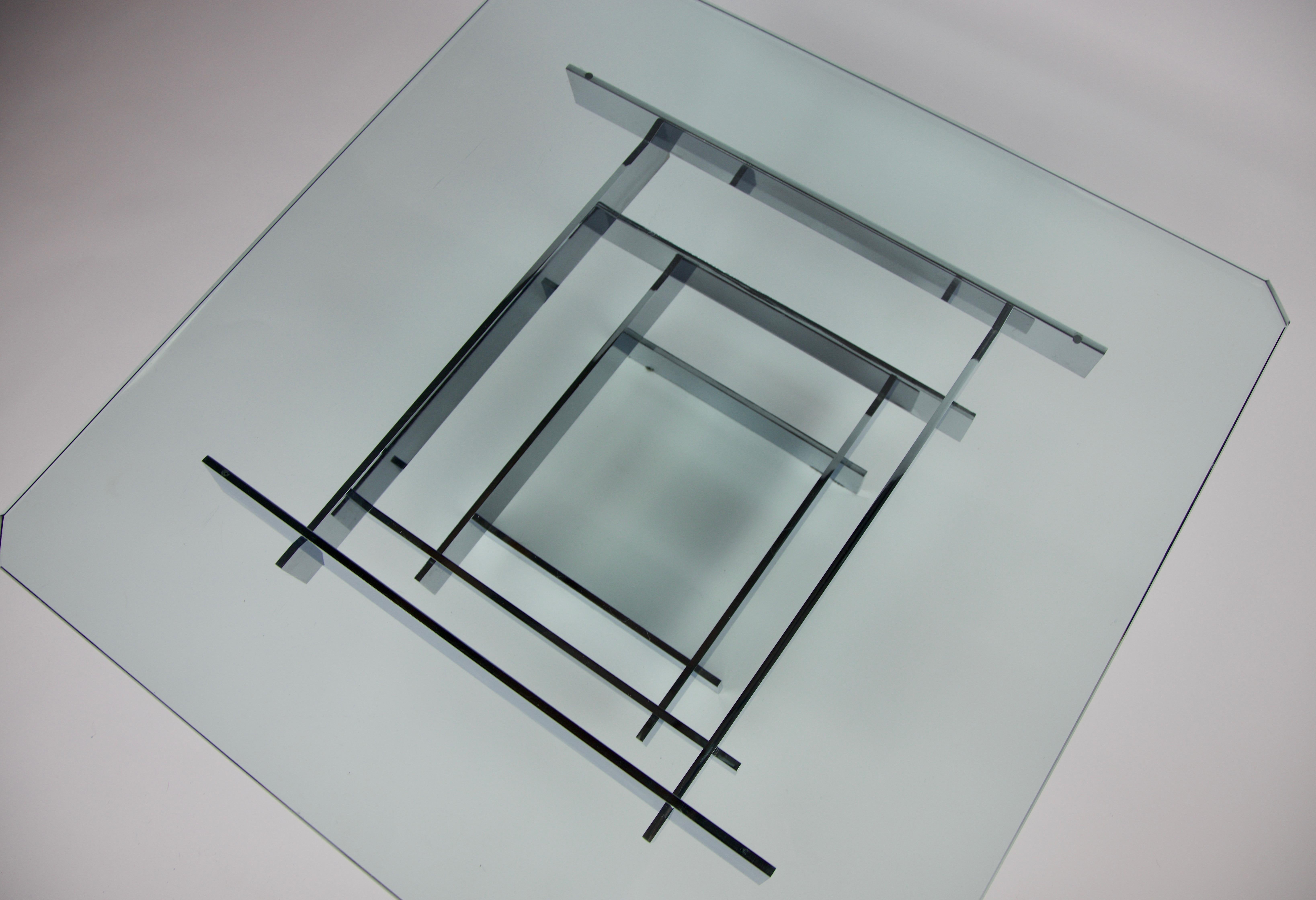 Américain Table basse empilable chromée de style mi-siècle moderne, par Paul Mayen pour Habitat en vente