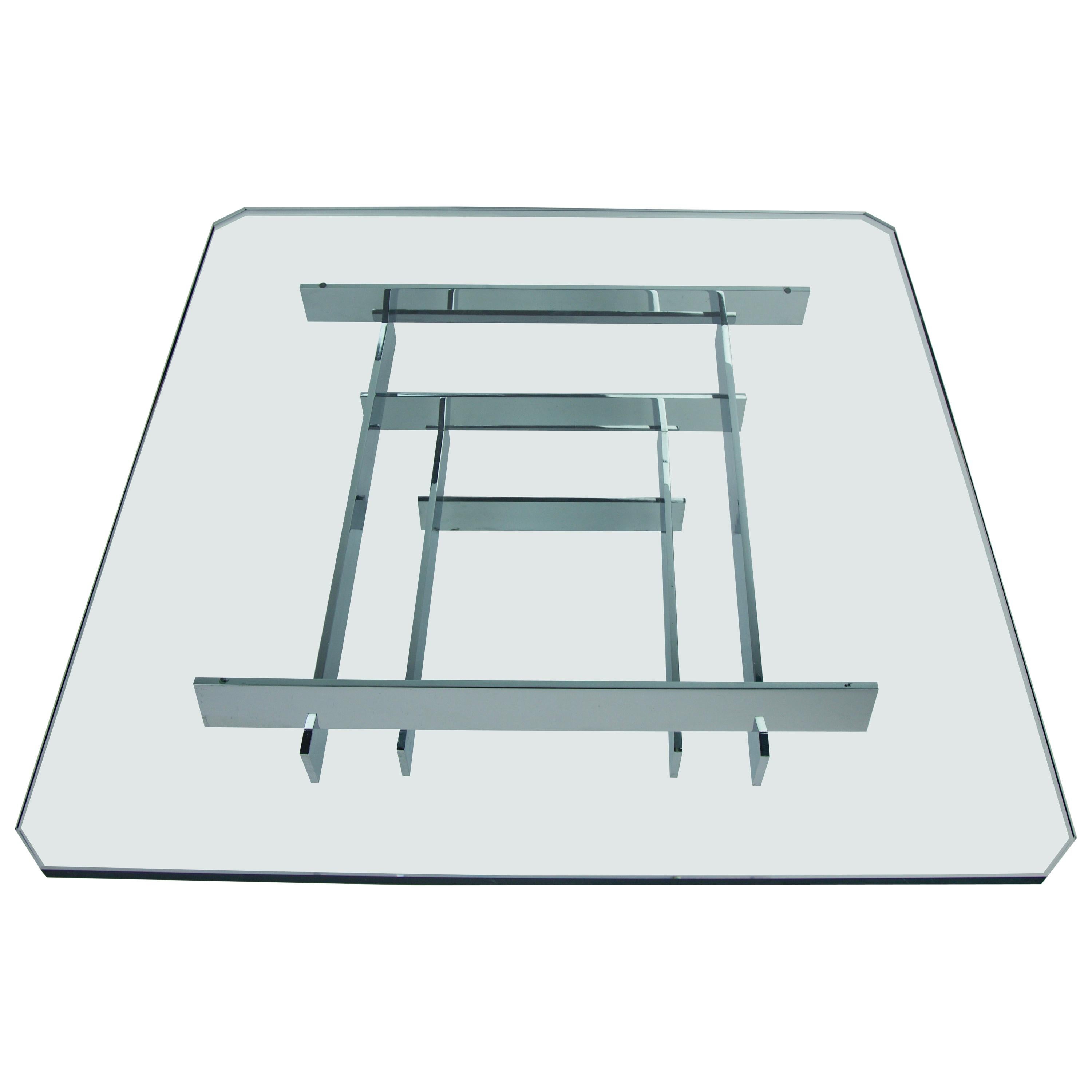 Table basse empilable chromée de style mi-siècle moderne, par Paul Mayen pour Habitat en vente