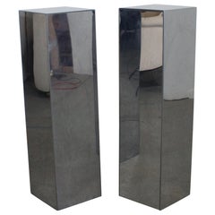 Mid-Century Modern Chrome Steel Pedestal/Stands