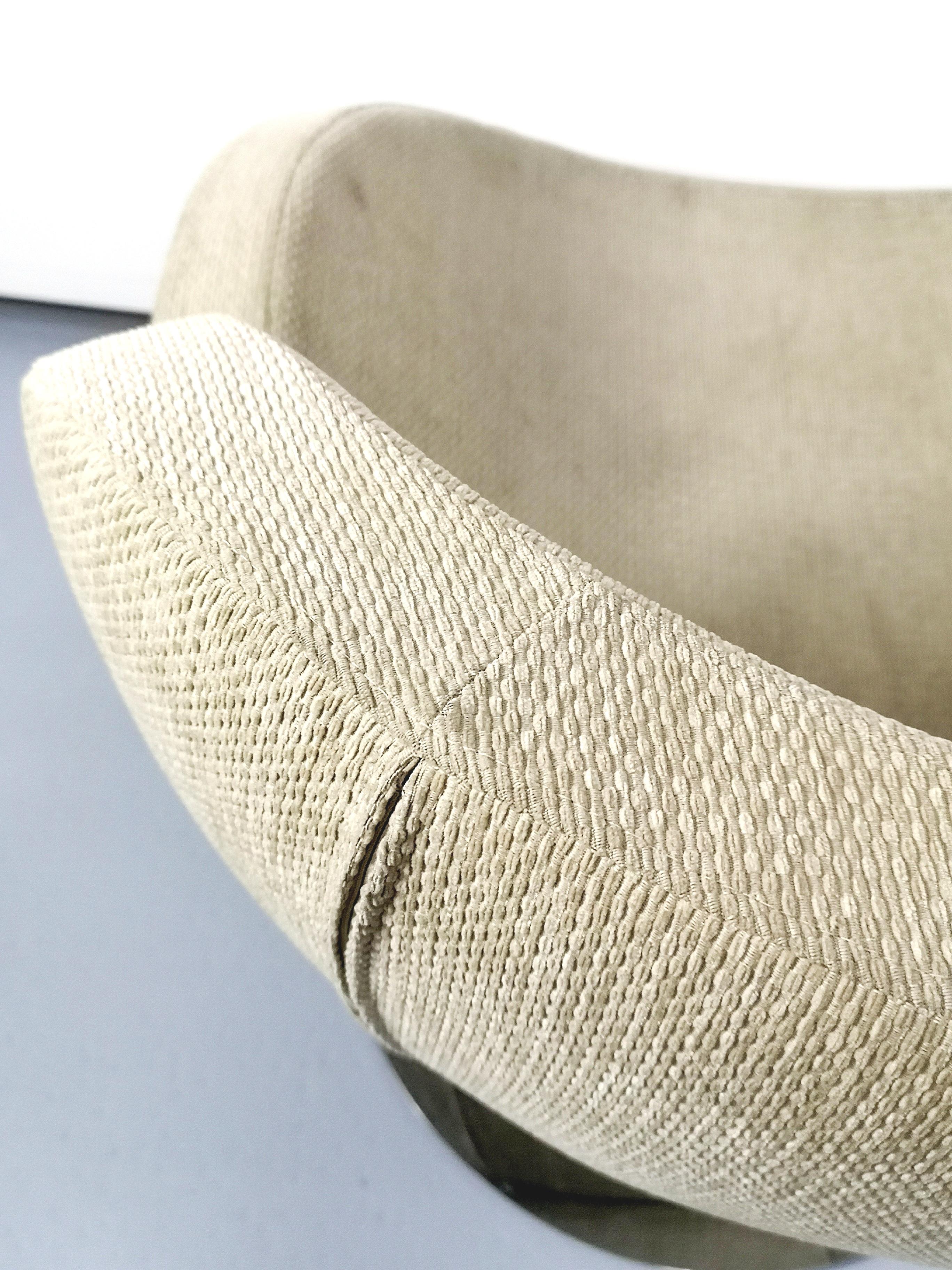 Fauteuil pivotant chromé moderne du milieu du siècle dernier 2