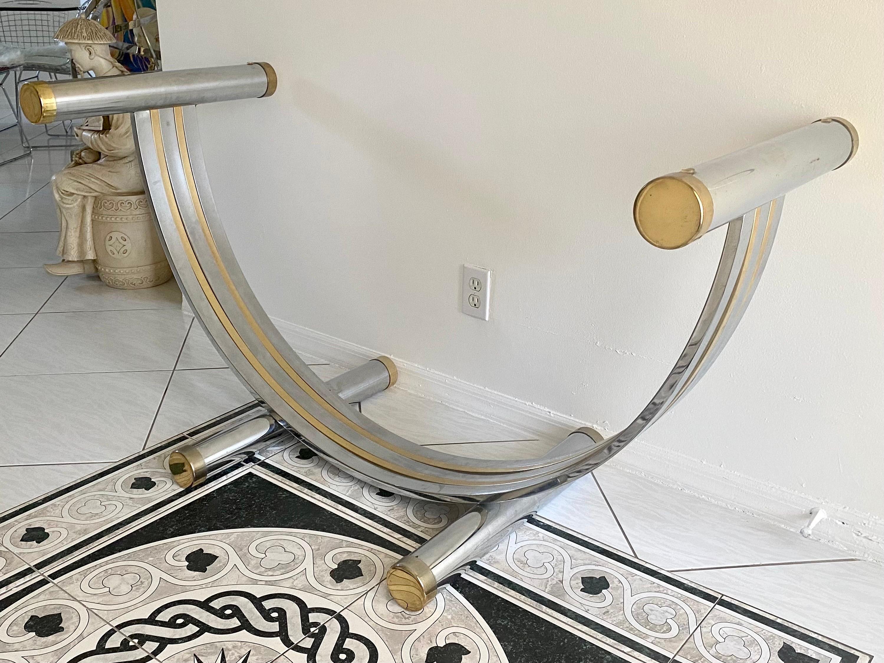 Mid-Century Modern Chrome Table Base Attributed to Romeo Rega In Good Condition For Sale In Miami, FL
