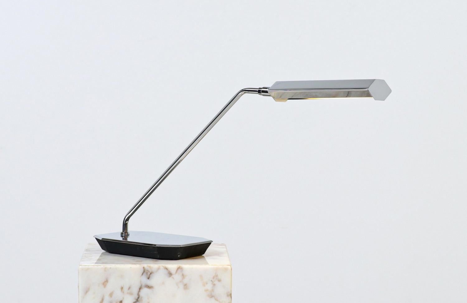 Mid-Century Modern chrome table lamp by Koch & Lowy.

________________________________________

Transforming a piece of Mid-Century Modern furniture is like bringing history back to life, and we take this journey with passion and precision. With