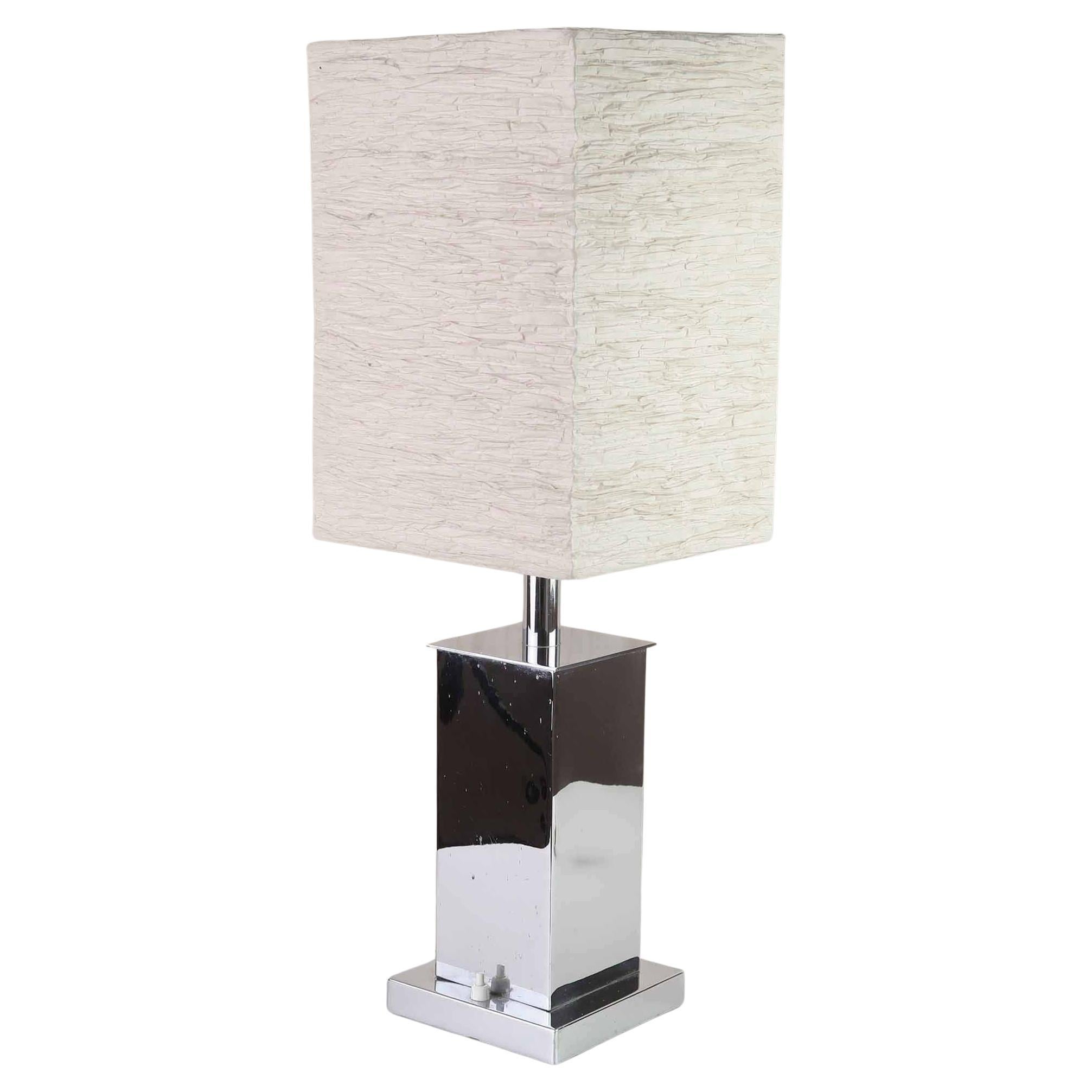 Mid-Century Modern Chrome Table Lamp. English C.1970