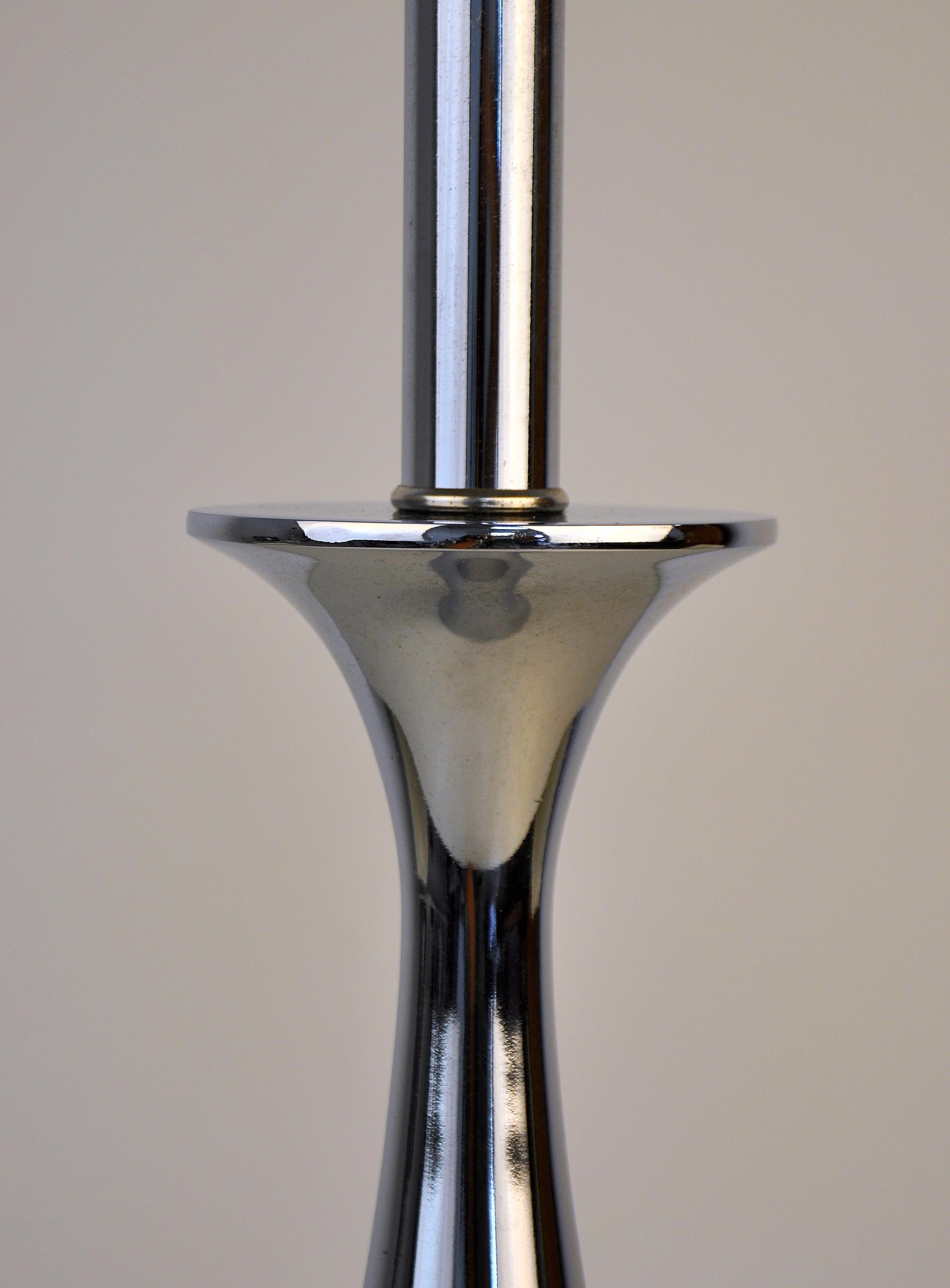 Mid-Century Modern Laurel Chrome Cone Lamp For Sale