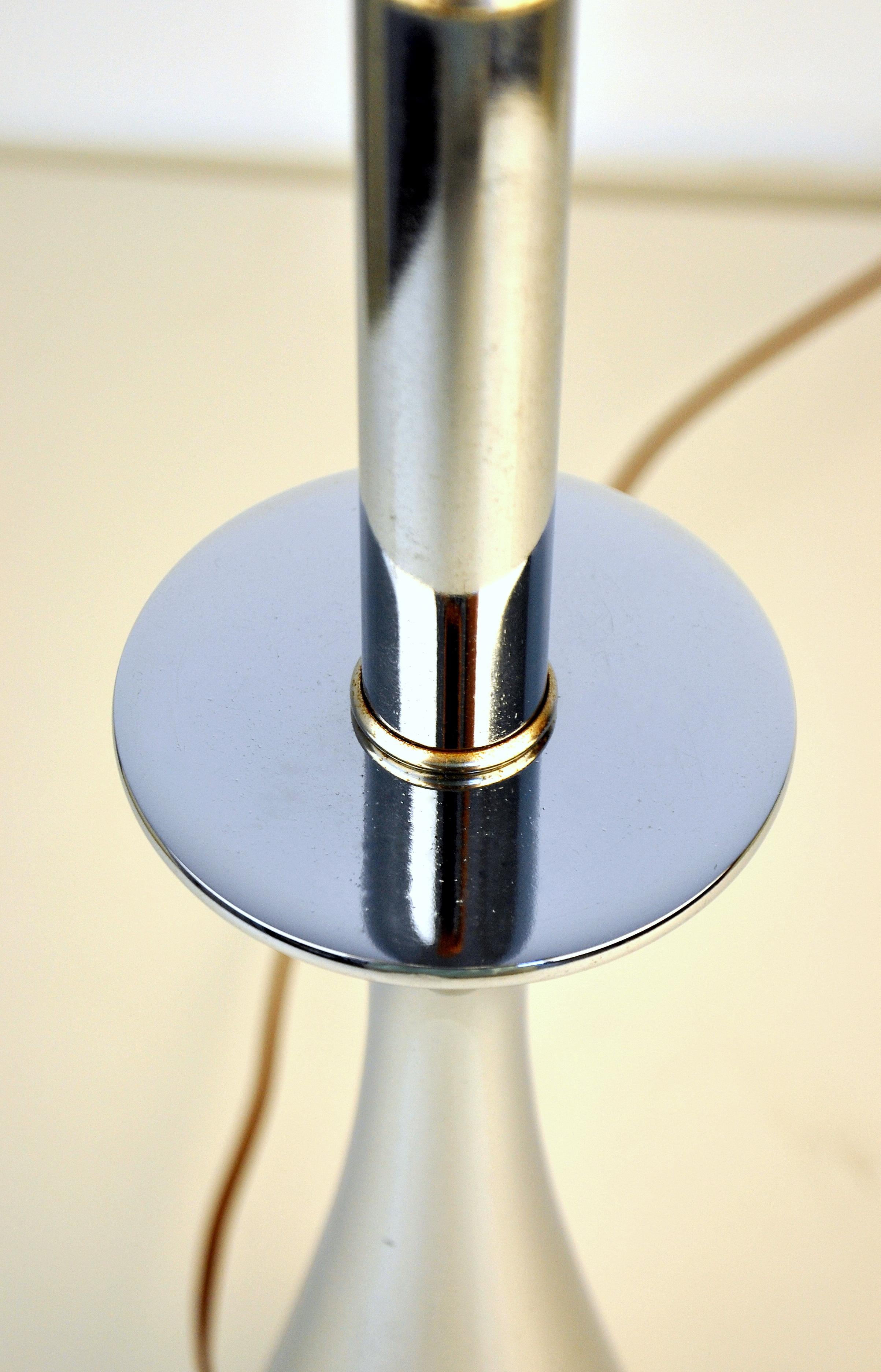 Polished Laurel Chrome Cone Lamp For Sale