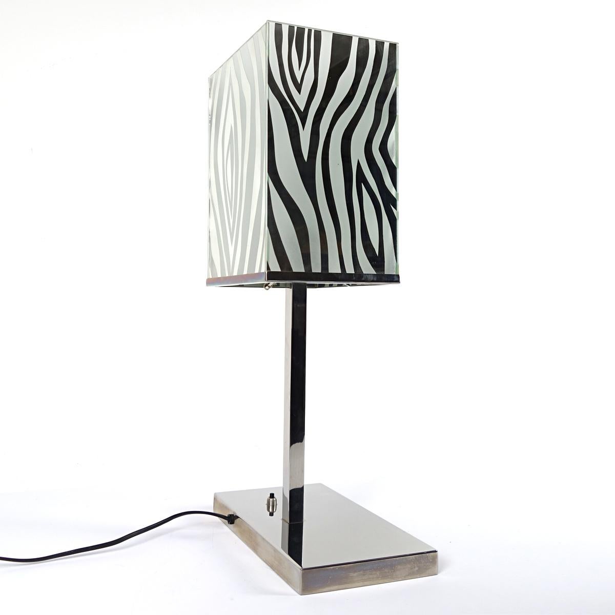zebra print lamp