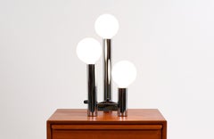 Mid-Century Modern Chrome Tier Globe Table Lamp