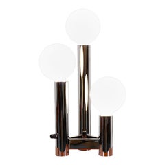 Mid-Century Modern Chrome Tier Globe Table Lamp