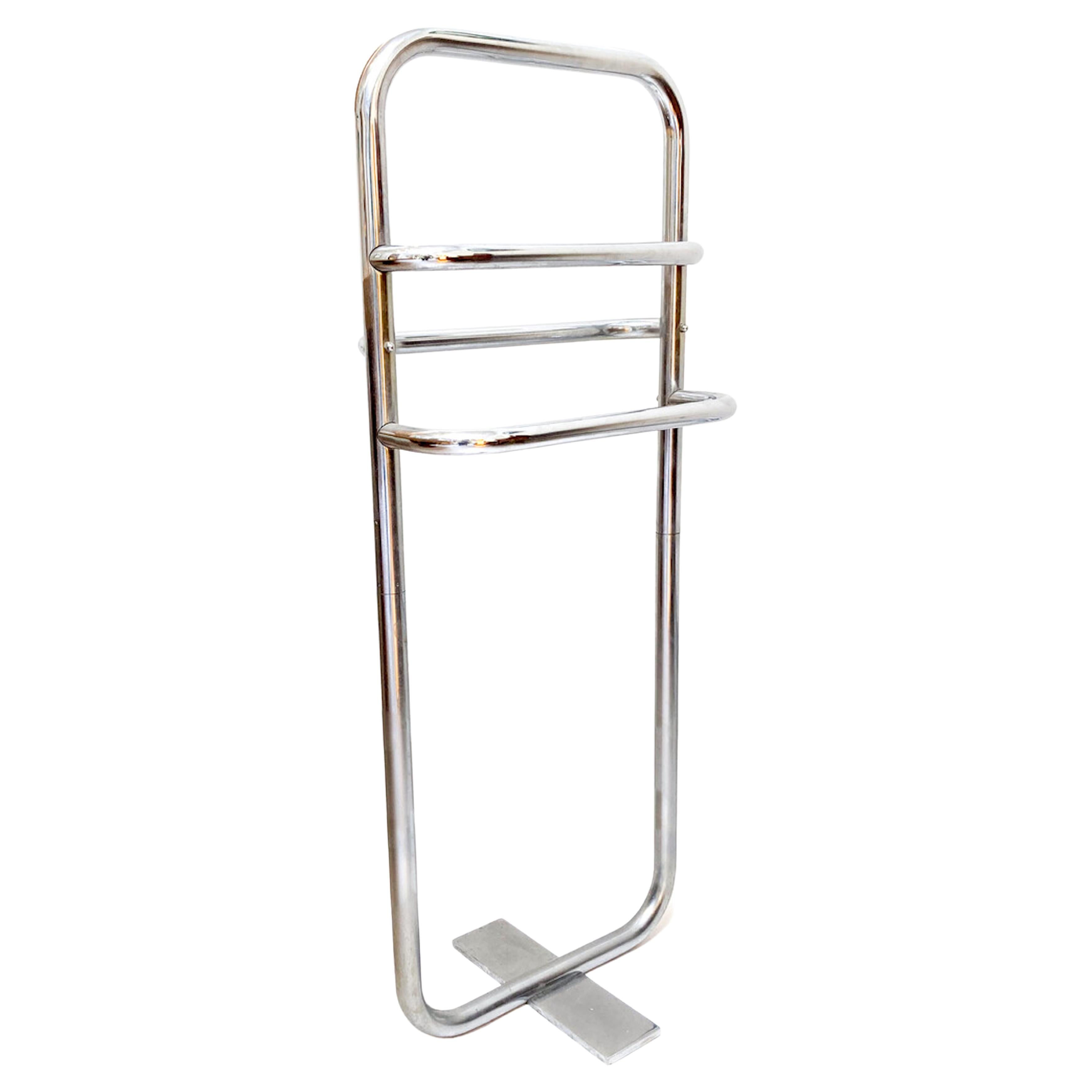 Mid-Century Modern Chrome Towel Rack, 1930s