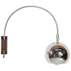 Mid-Century Modern Chrome Wall Sconce Attributed to Robert Sonneman
