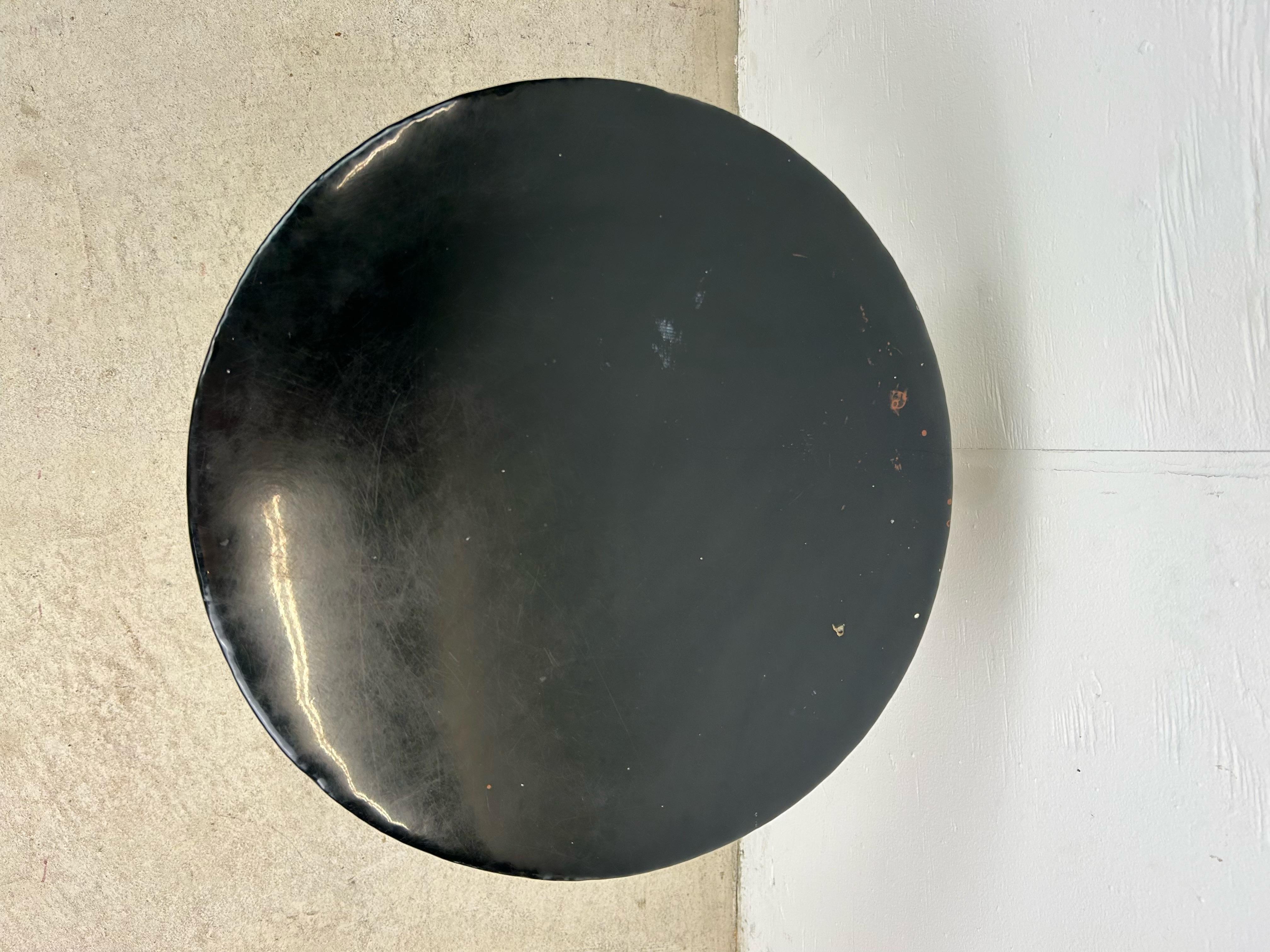 Mid Century Modern Chrome Wire Stool with Black Vinyl Seat For Sale 9