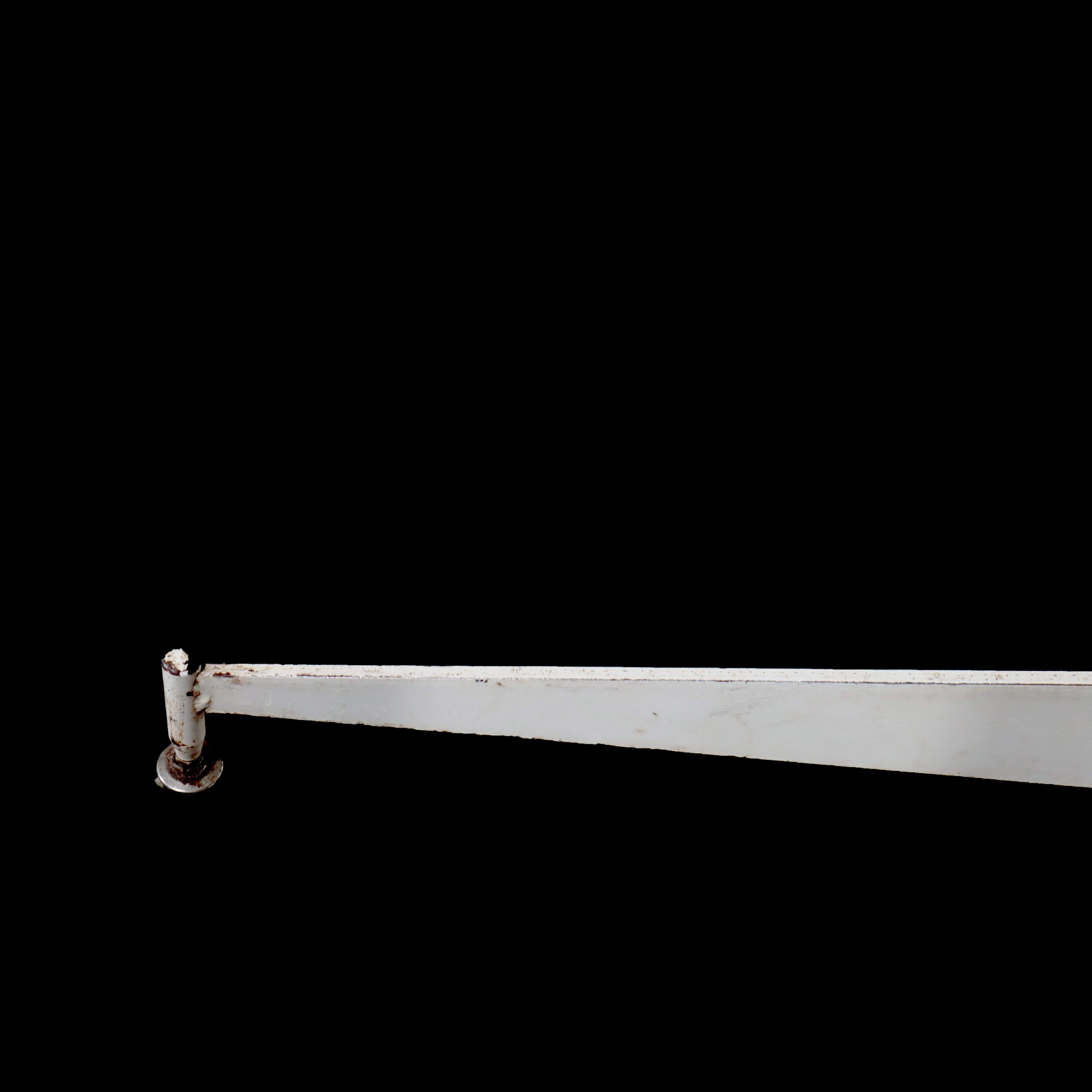 Mid Century Modern Chrome & Wood White Finish Surfboard Cafe Table C1960 For Sale 5