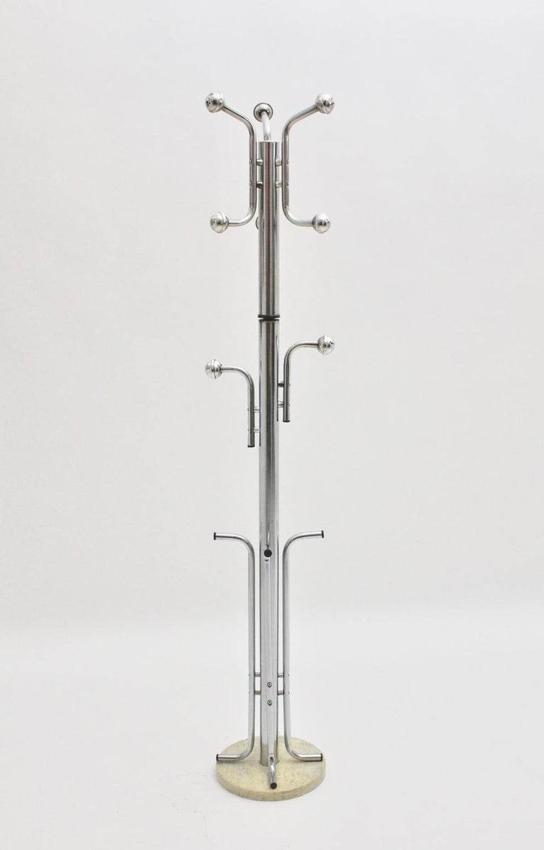 MidCentury Modern Chromed Vintage Coat Rack, circa 1970 at 1stDibs