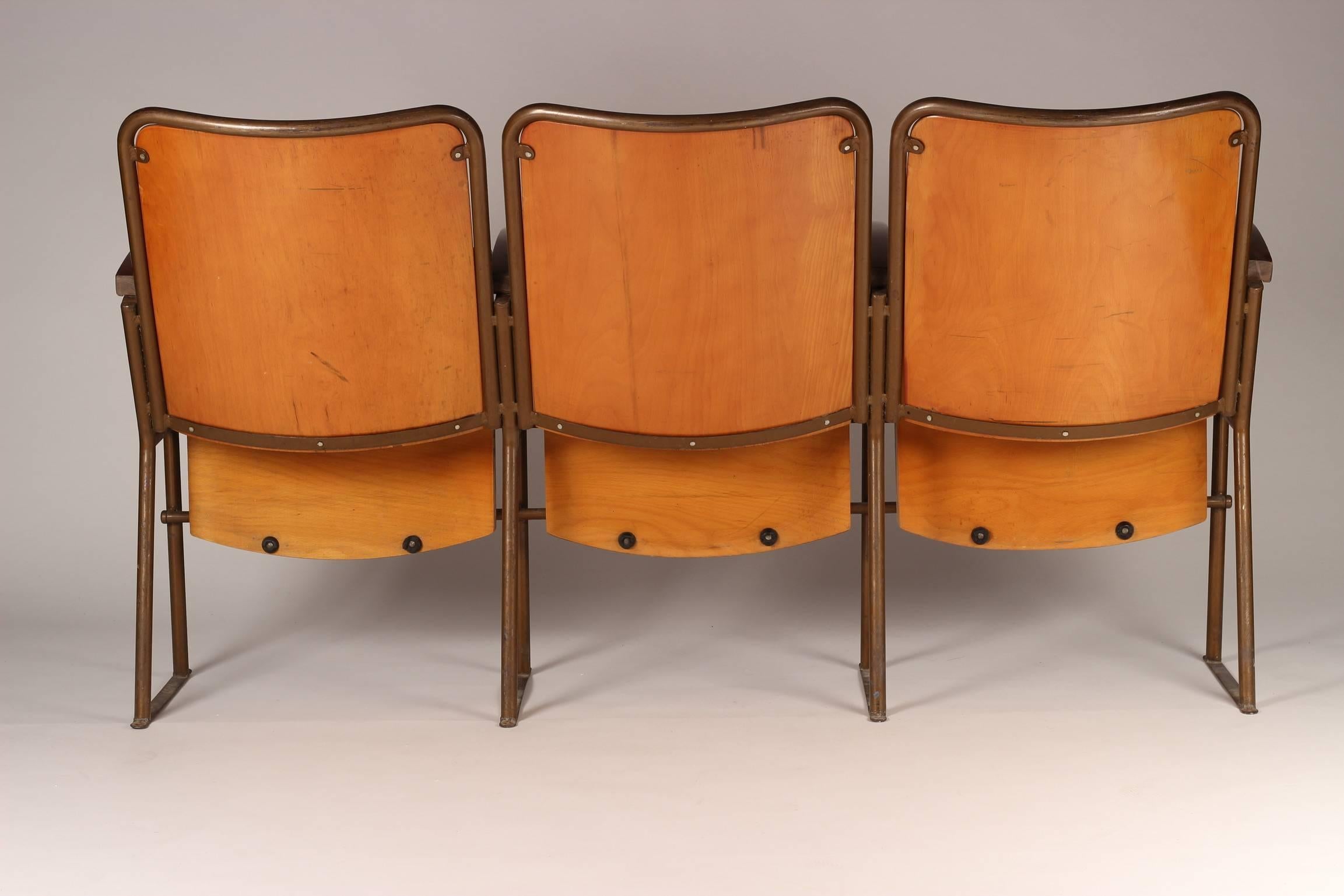 Italian Mid-Century Modern Cinema Seats, Italy, circa 1950s