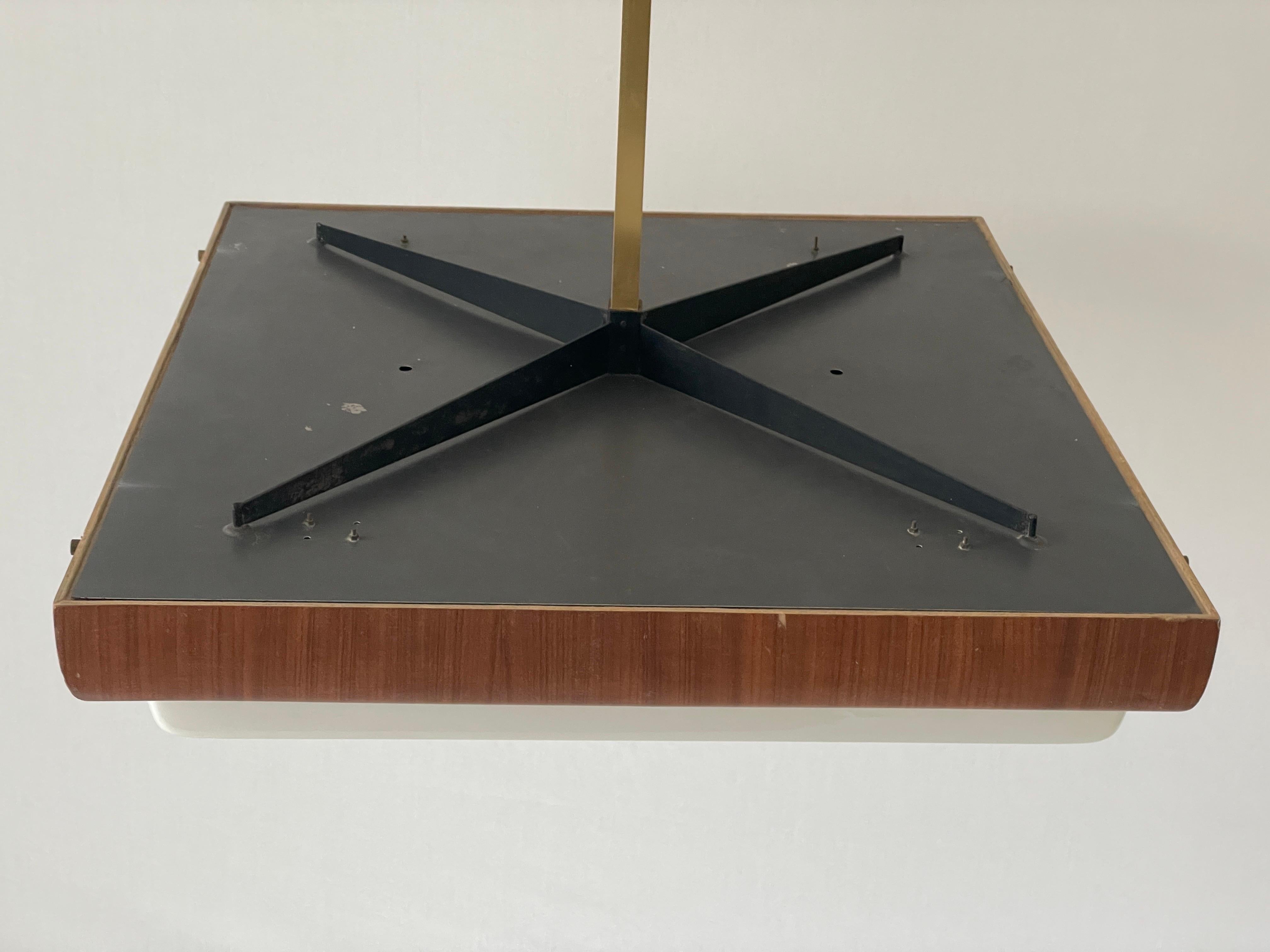 Plexiglass Lampada da soffitto per cinema-teatro moderna di metà secolo in Wood e Plexi, anni '50, Italia in vendita