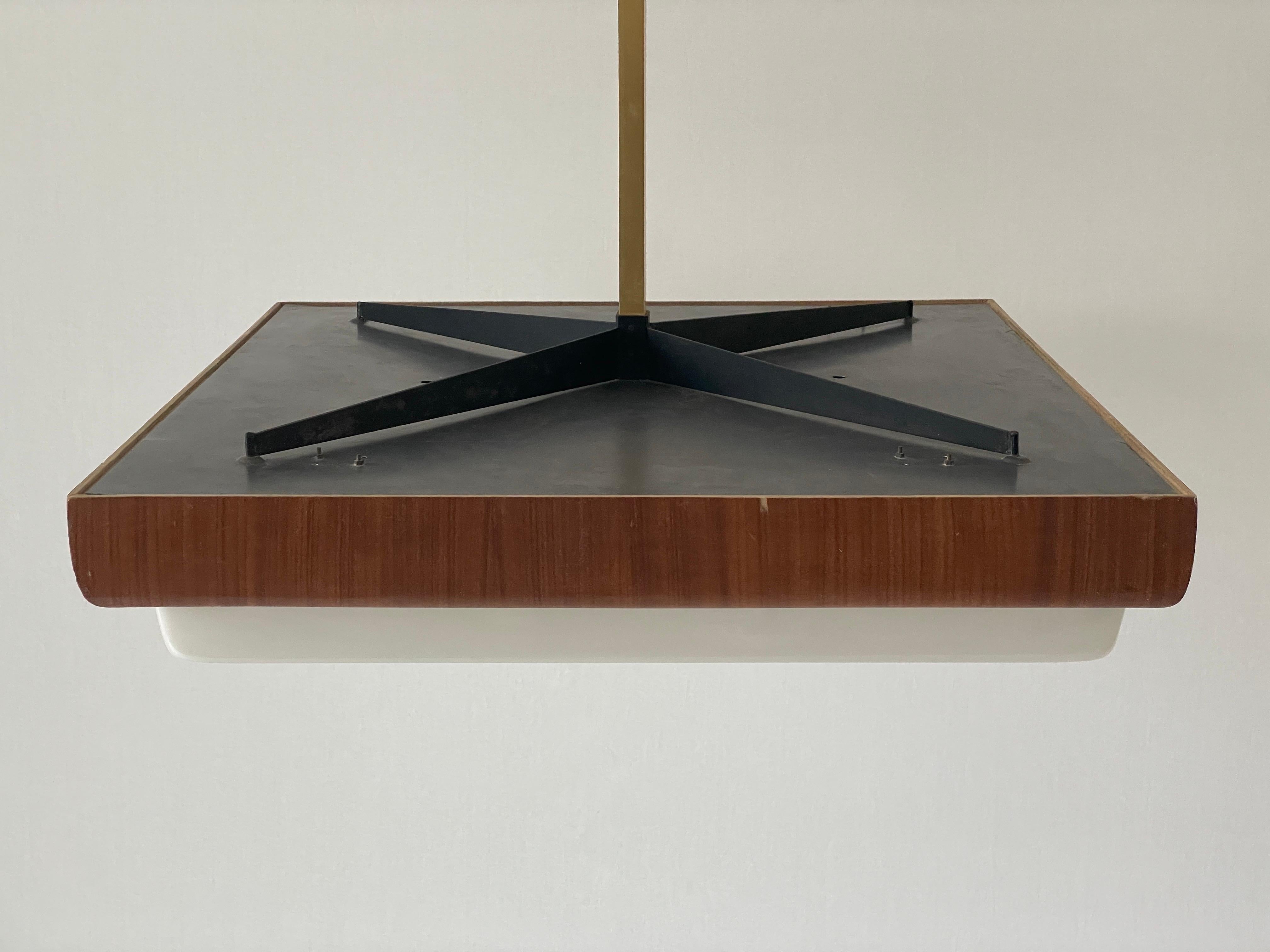 Lampada da soffitto per cinema-teatro moderna di metà secolo in Wood e Plexi, anni '50, Italia in vendita 2
