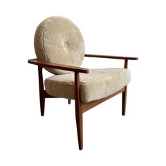 Antique Mid-Century Modern Circle Back Lounge Chair